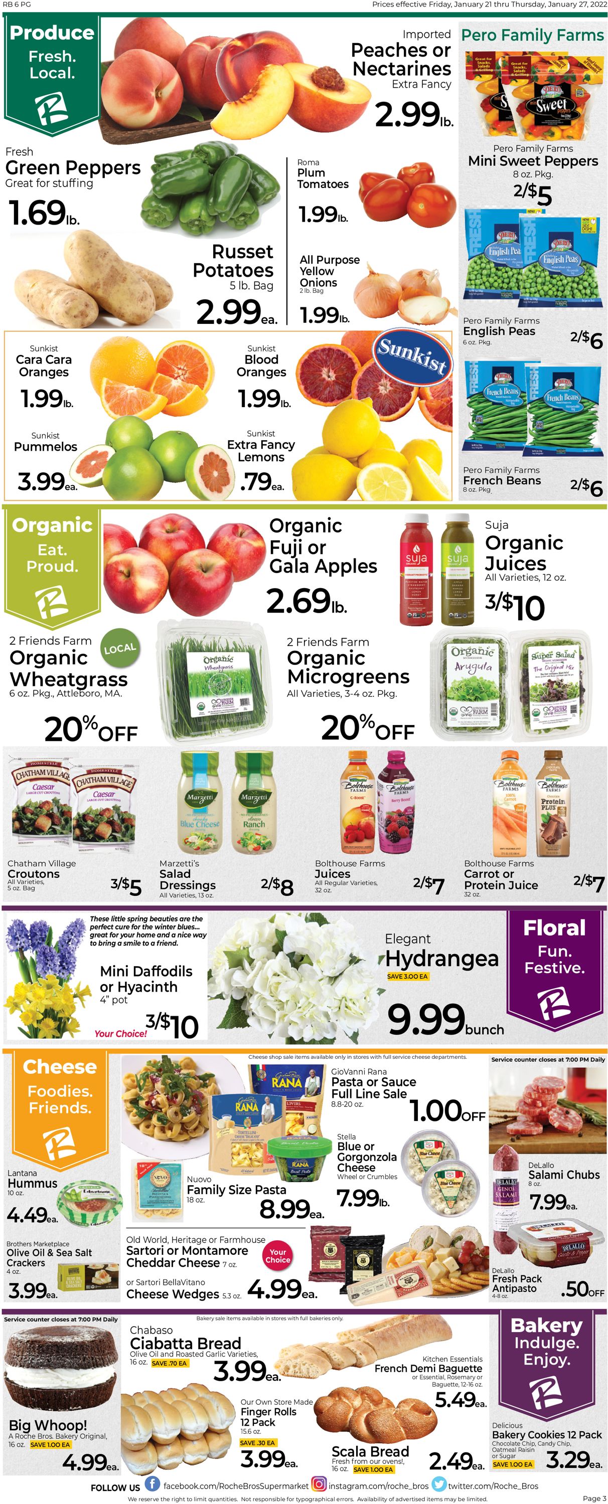 Roche Bros. Supermarkets Weekly Ad Circular - valid 01/21-01/27/2022 (Page 3)