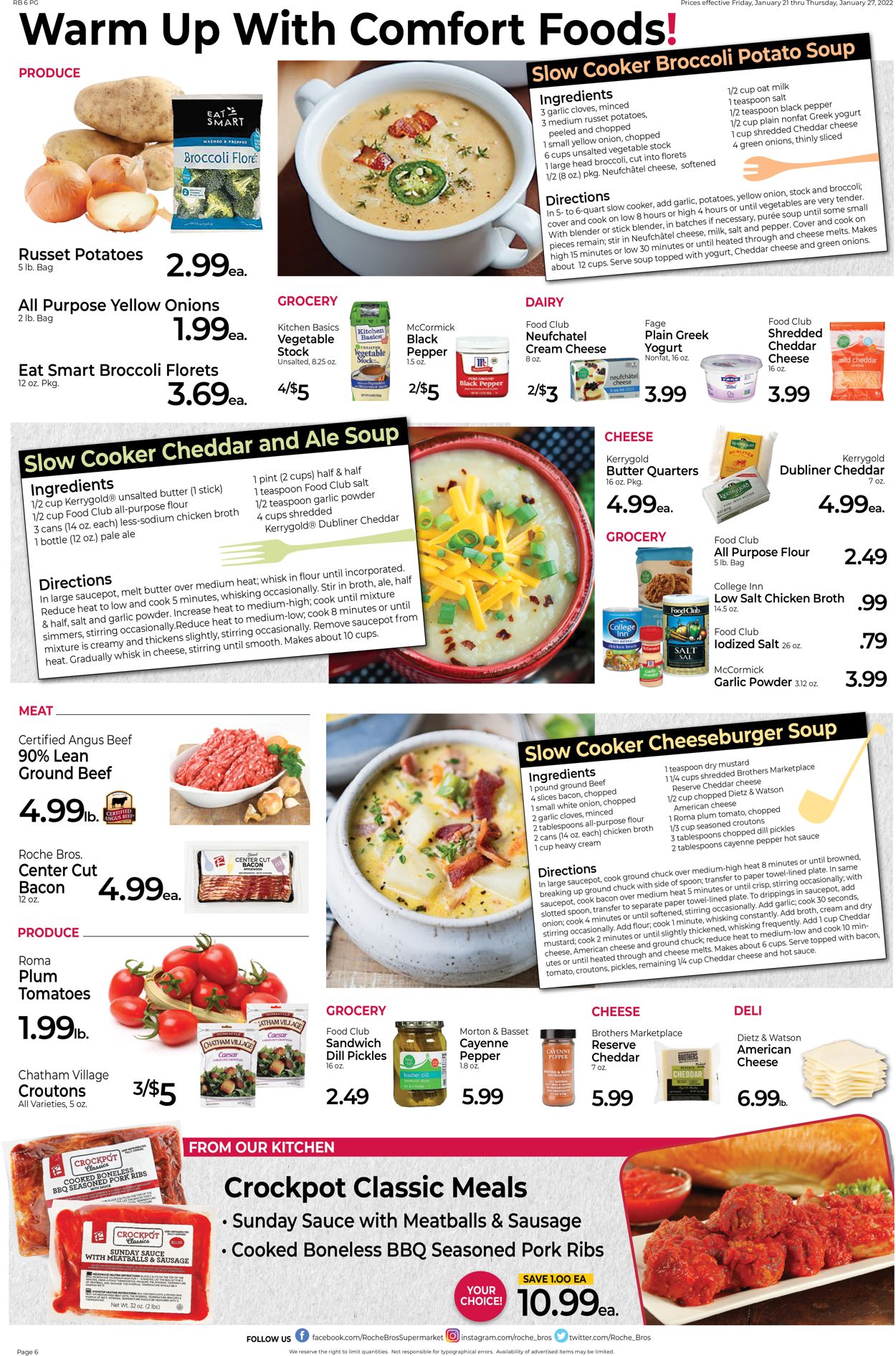 Roche Bros. Supermarkets Weekly Ad Circular - valid 01/21-01/27/2022 (Page 6)