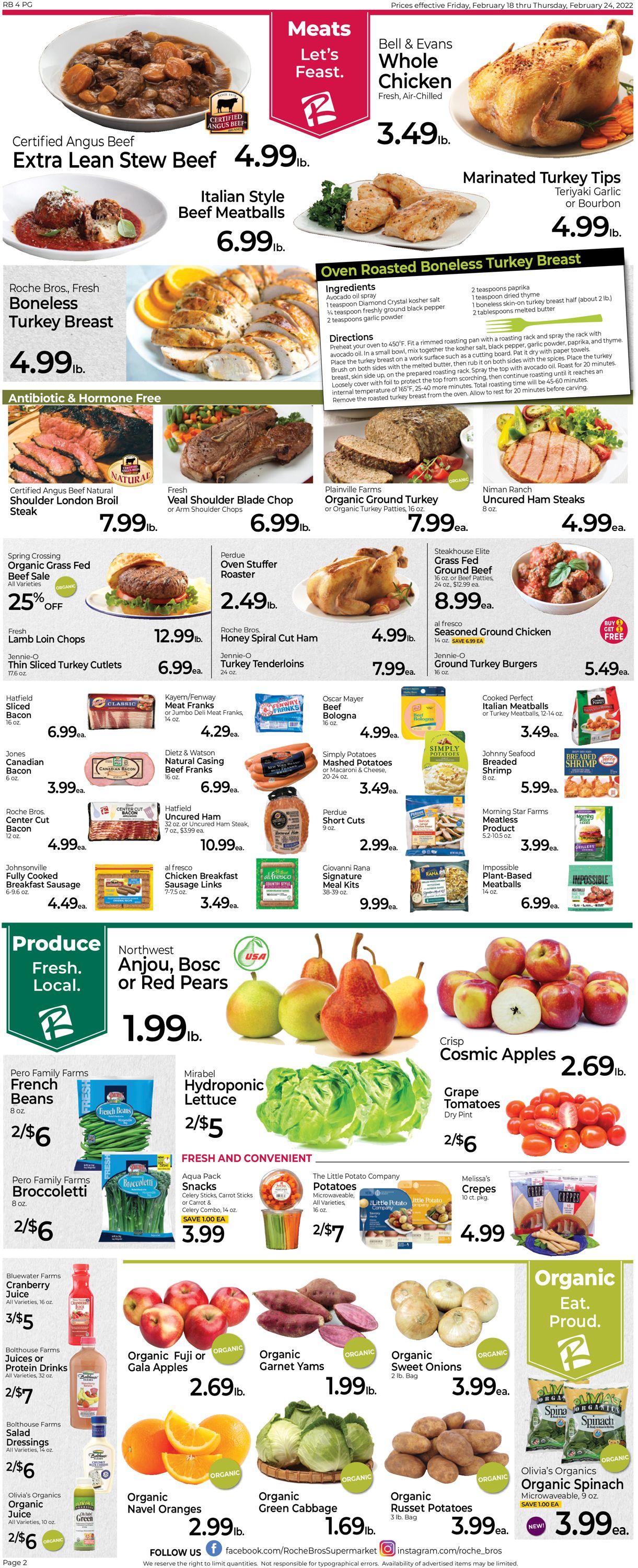 Roche Bros. Supermarkets Weekly Ad Circular - valid 02/18-02/24/2022 (Page 2)