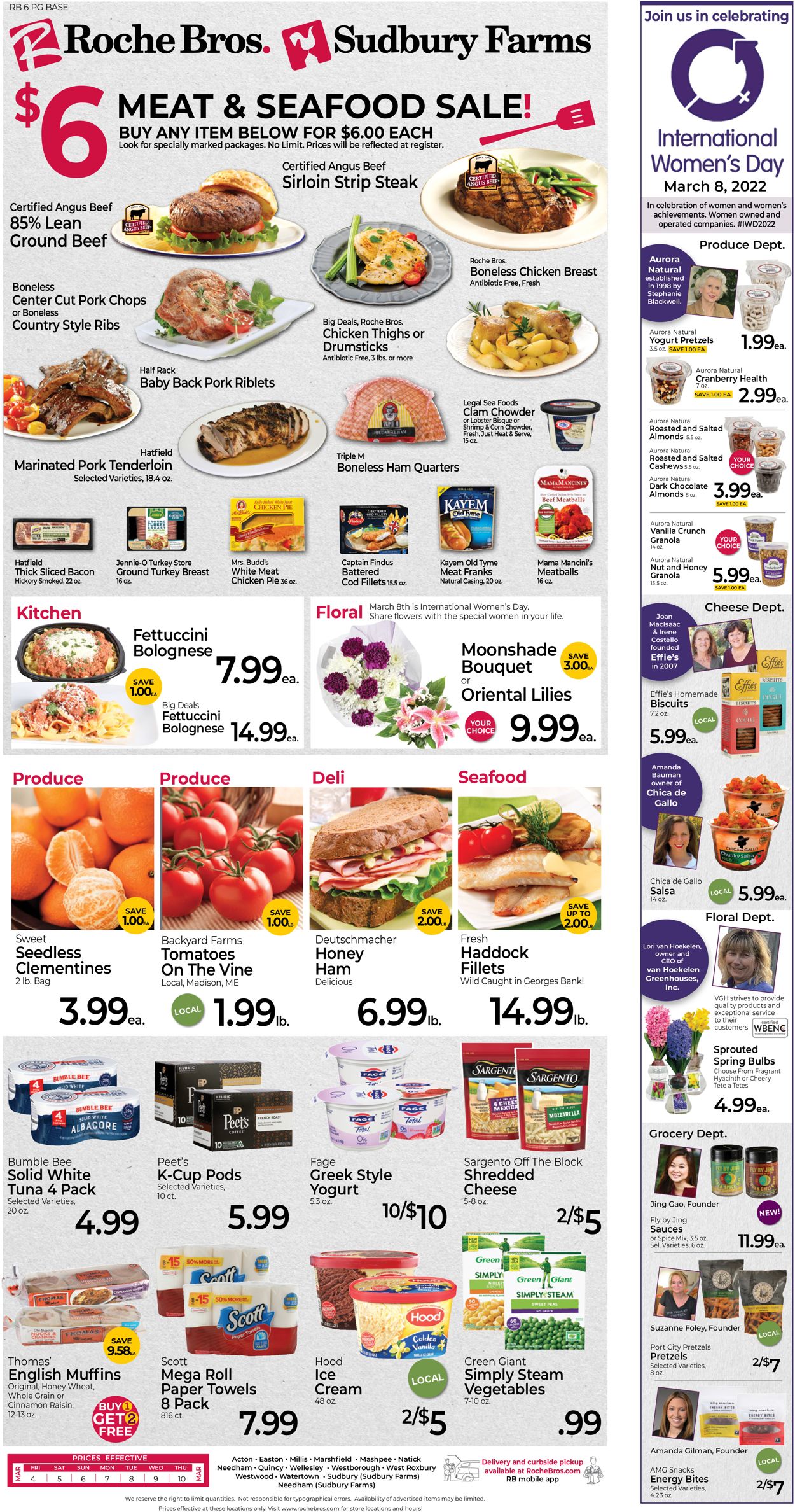 Roche Bros. Supermarkets Weekly Ad Circular - valid 03/04-03/10/2022