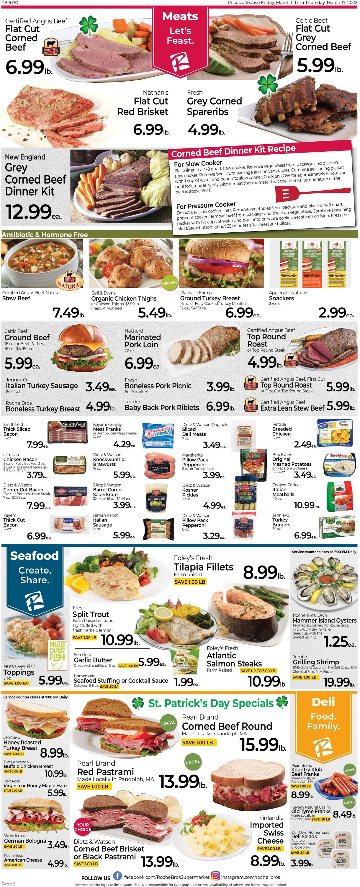 Roche Bros. Supermarkets Weekly Ad Circular - valid 03/11-03/17/2022 (Page 2)