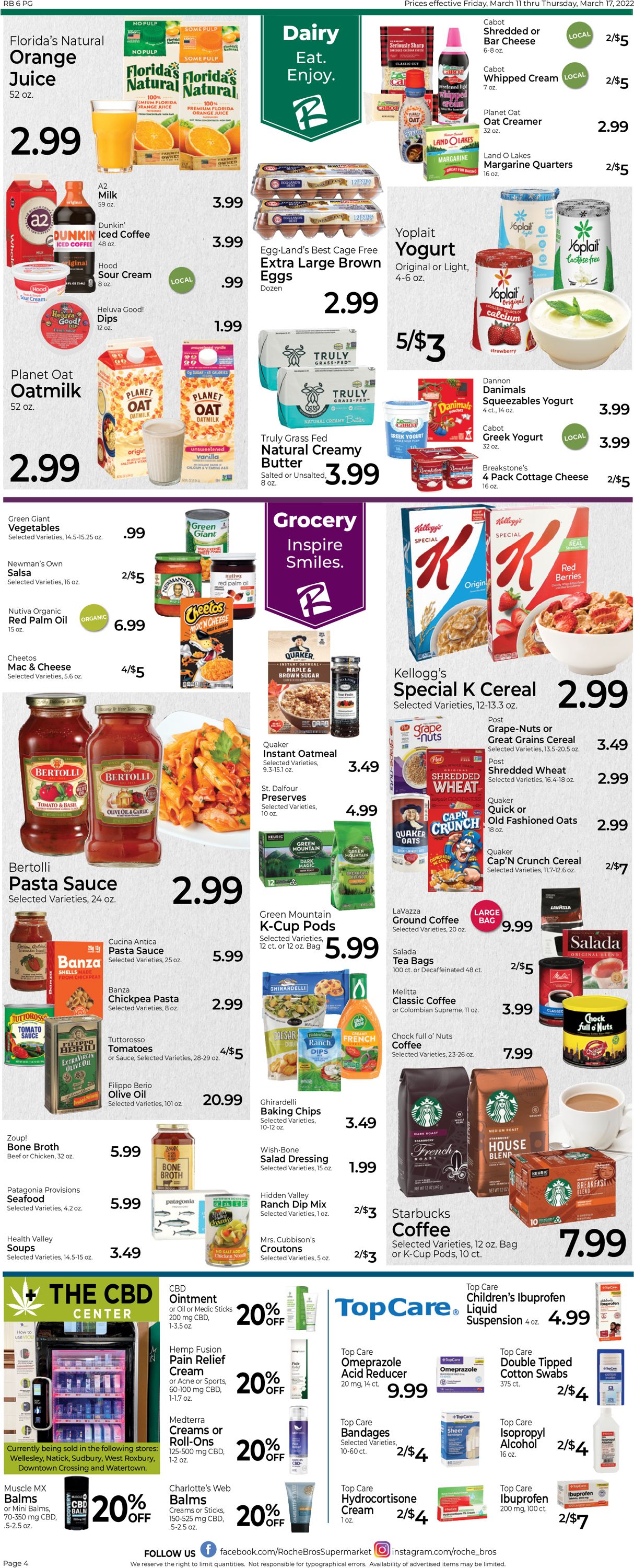 Roche Bros. Supermarkets Weekly Ad Circular - valid 03/11-03/17/2022 (Page 4)