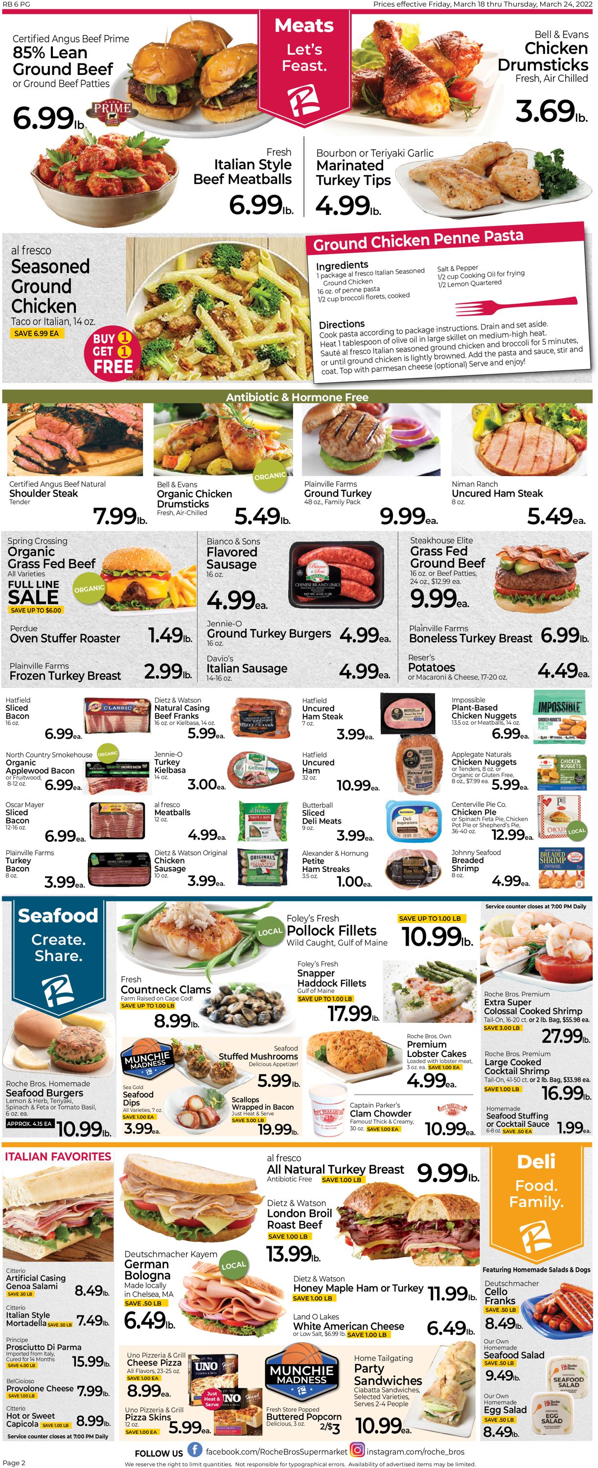 Roche Bros. Supermarkets Weekly Ad Circular - valid 03/18-03/24/2022 (Page 2)