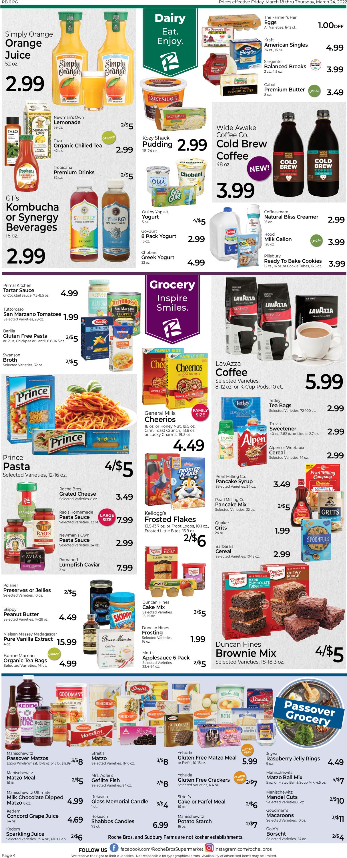 Roche Bros. Supermarkets Weekly Ad Circular - valid 03/18-03/24/2022 (Page 4)