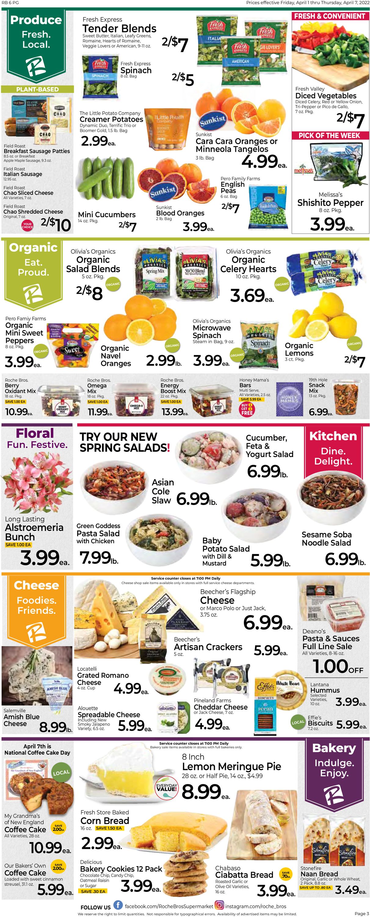 Roche Bros. Supermarkets Weekly Ad Circular - valid 04/01-04/07/2022 (Page 3)
