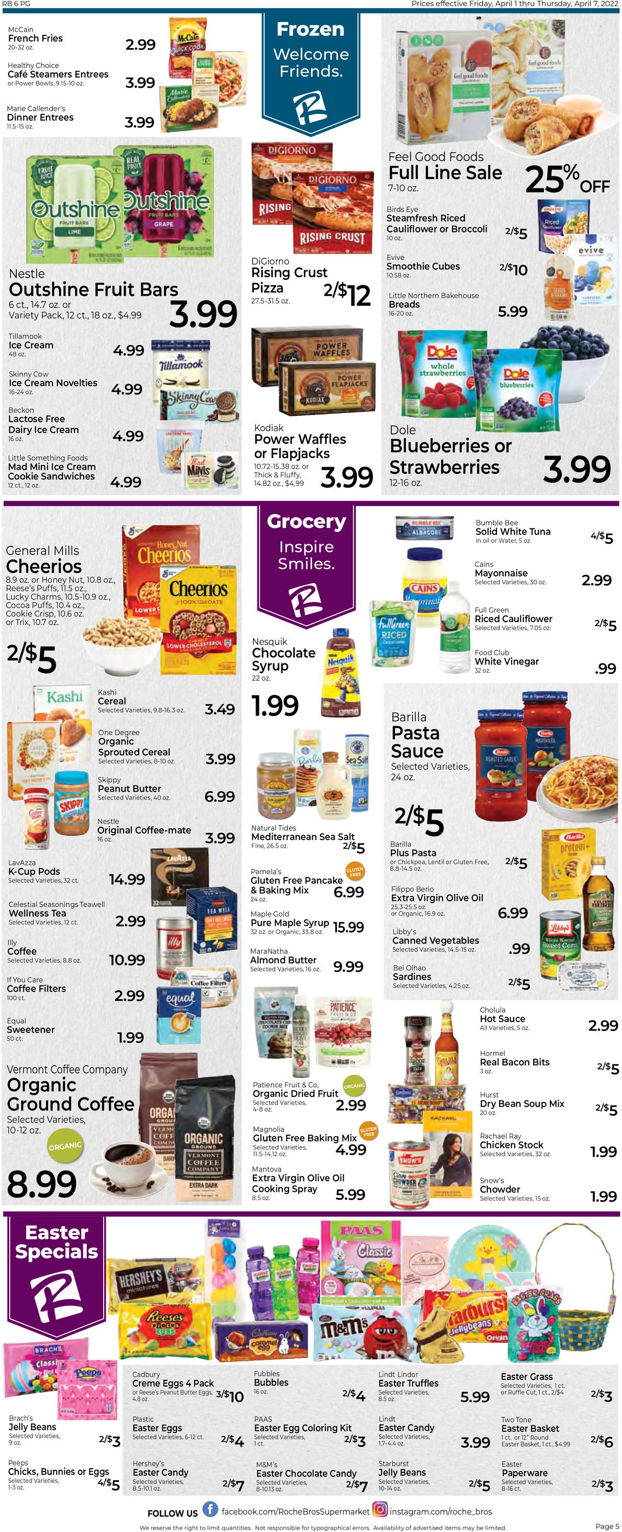 Roche Bros. Supermarkets Weekly Ad Circular - valid 04/01-04/07/2022 (Page 5)