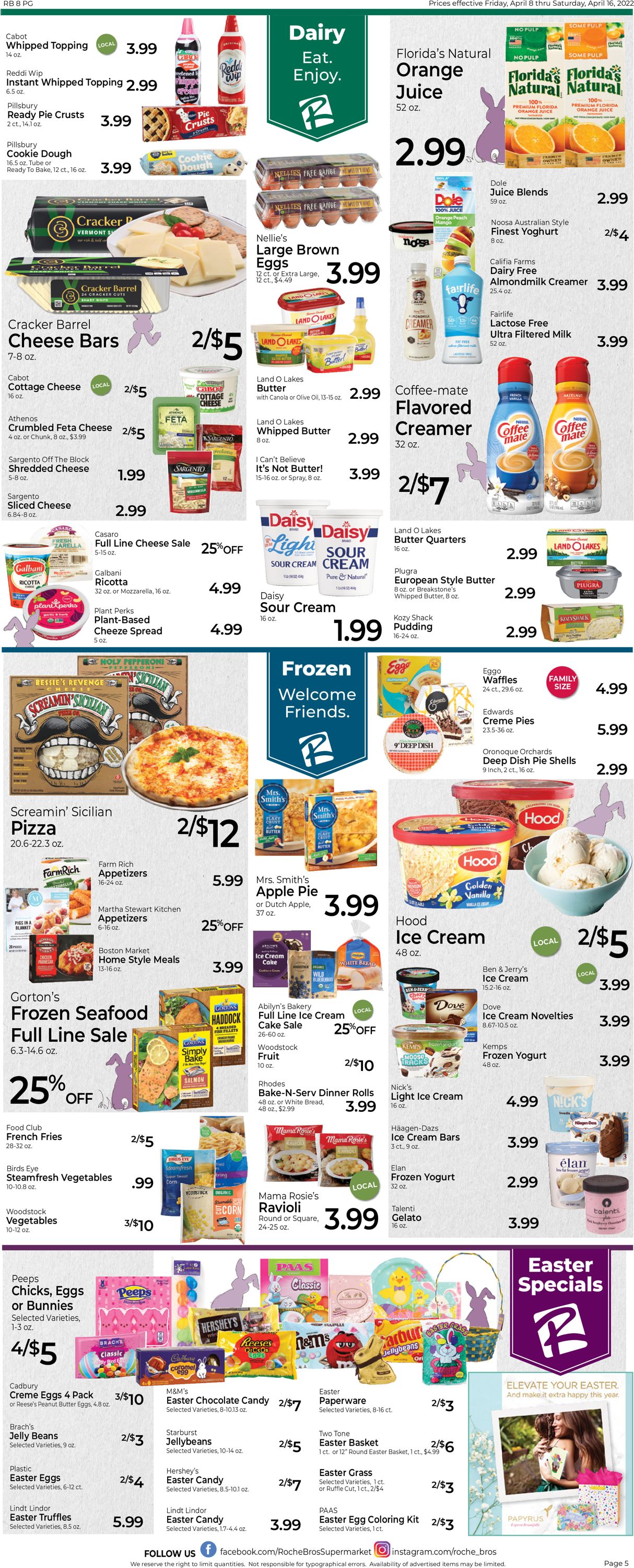 Roche Bros. Supermarkets Weekly Ad Circular - valid 04/08-04/16/2022 (Page 5)