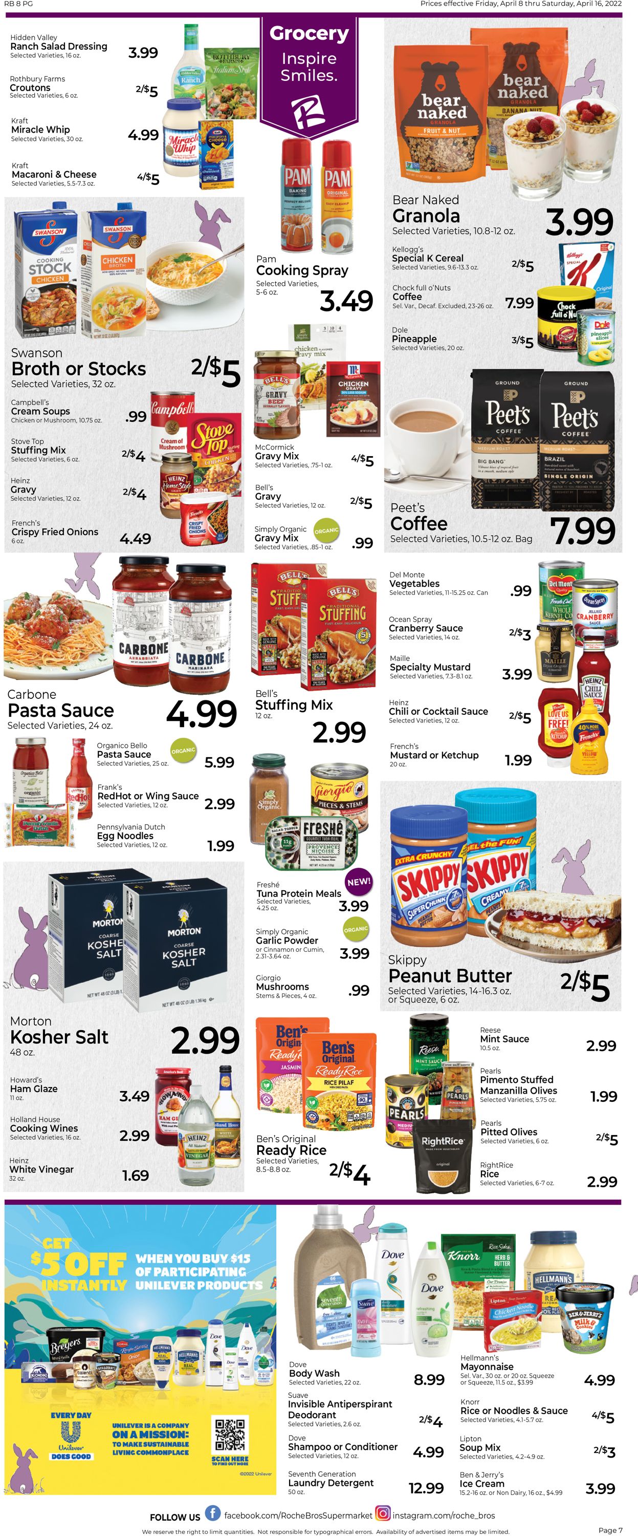 Roche Bros. Supermarkets Weekly Ad Circular - valid 04/08-04/16/2022 (Page 7)