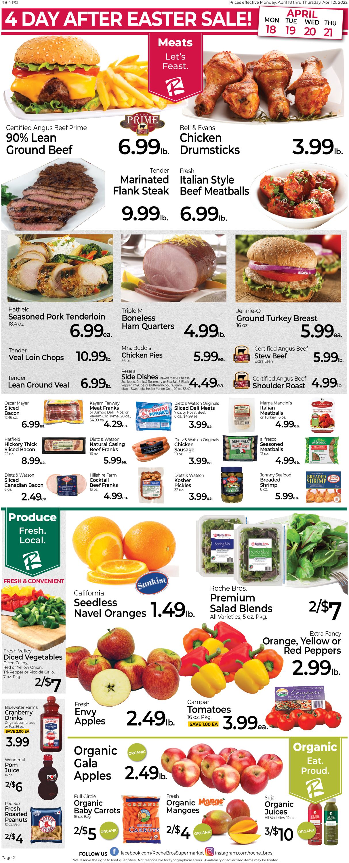 Roche Bros. Supermarkets Weekly Ad Circular - valid 04/18-04/21/2022 (Page 2)