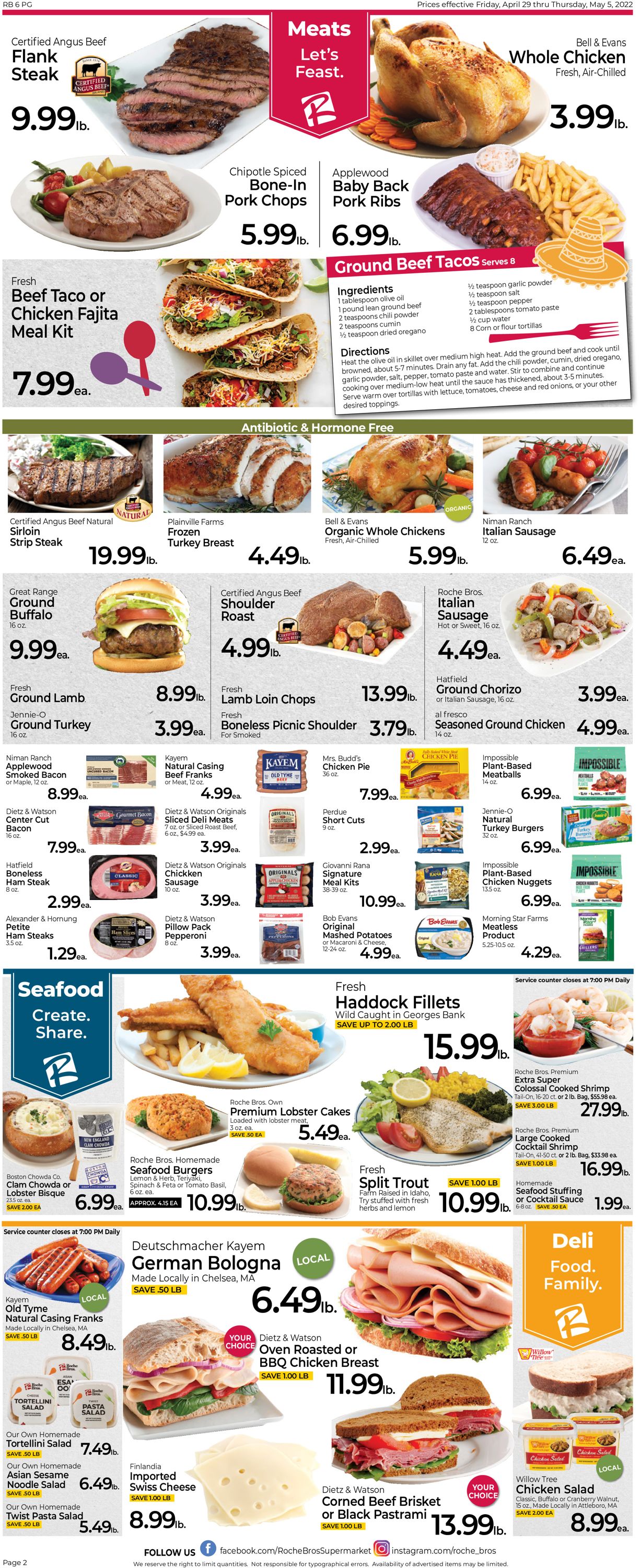 Roche Bros. Supermarkets Weekly Ad Circular - valid 04/29-05/05/2022 (Page 2)