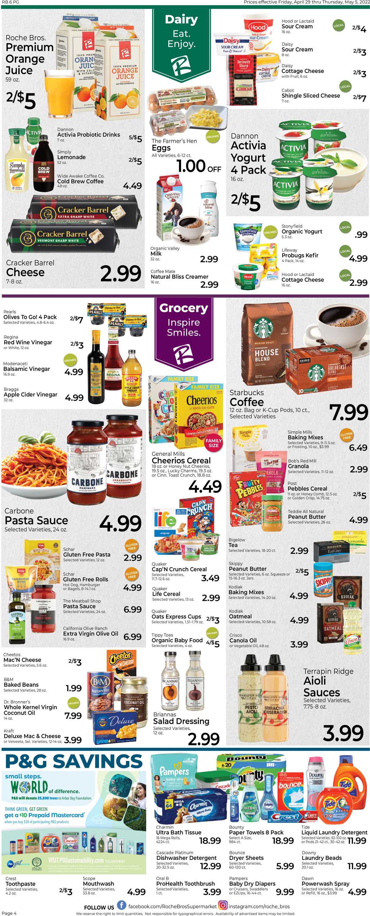 Roche Bros. Supermarkets Weekly Ad Circular - valid 04/29-05/05/2022 (Page 4)