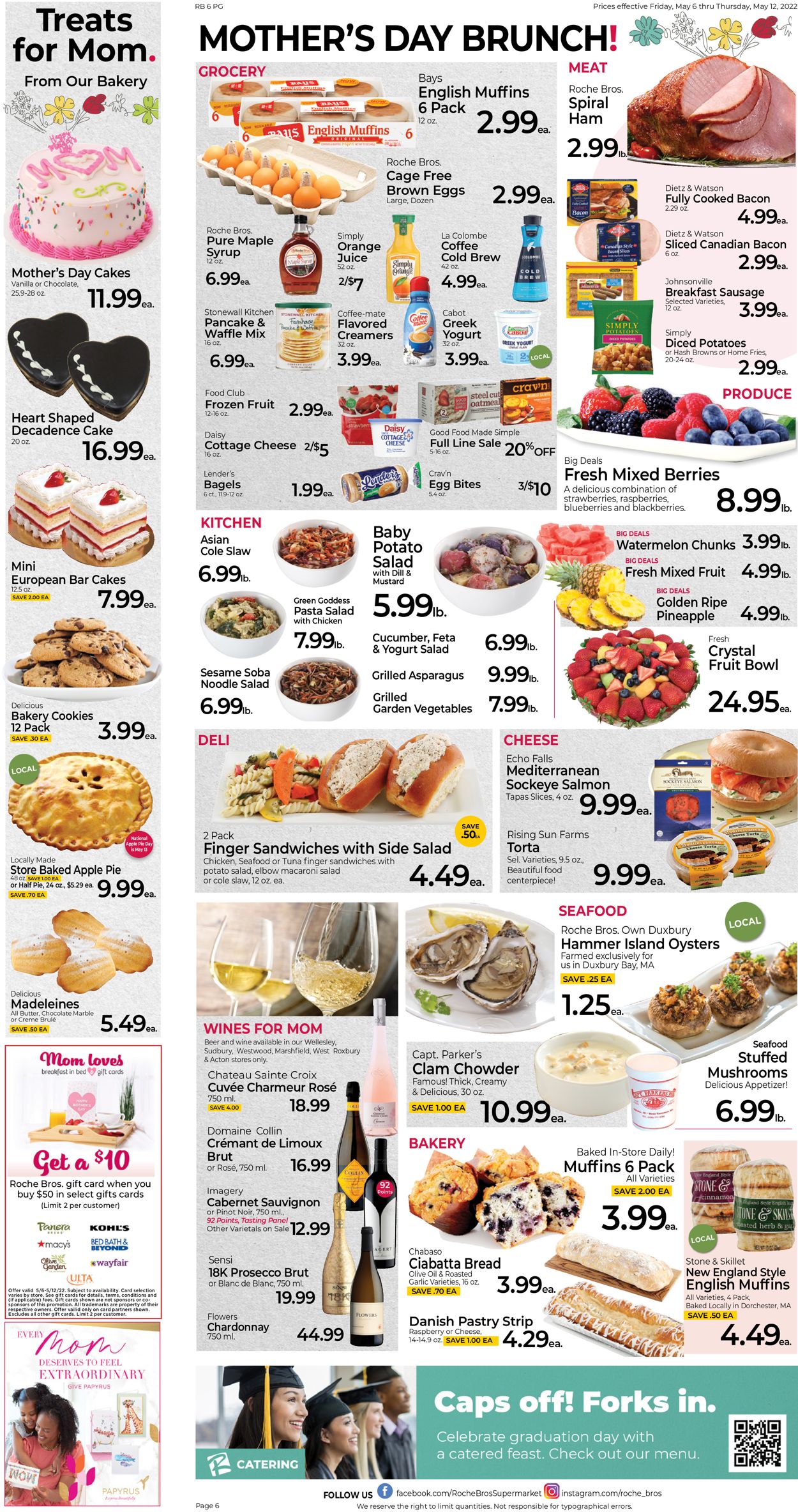 Roche Bros. Supermarkets Weekly Ad Circular - valid 05/06-05/12/2022 (Page 6)