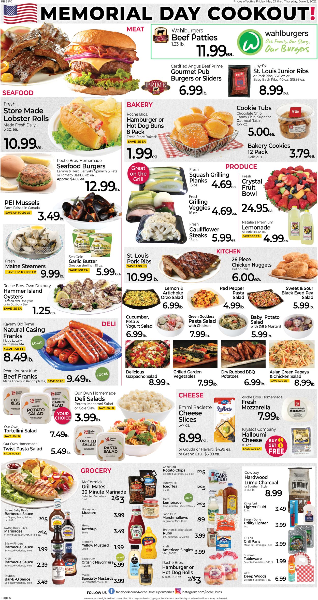 Roche Bros. Supermarkets Weekly Ad Circular - valid 05/27-06/02/2022 (Page 6)