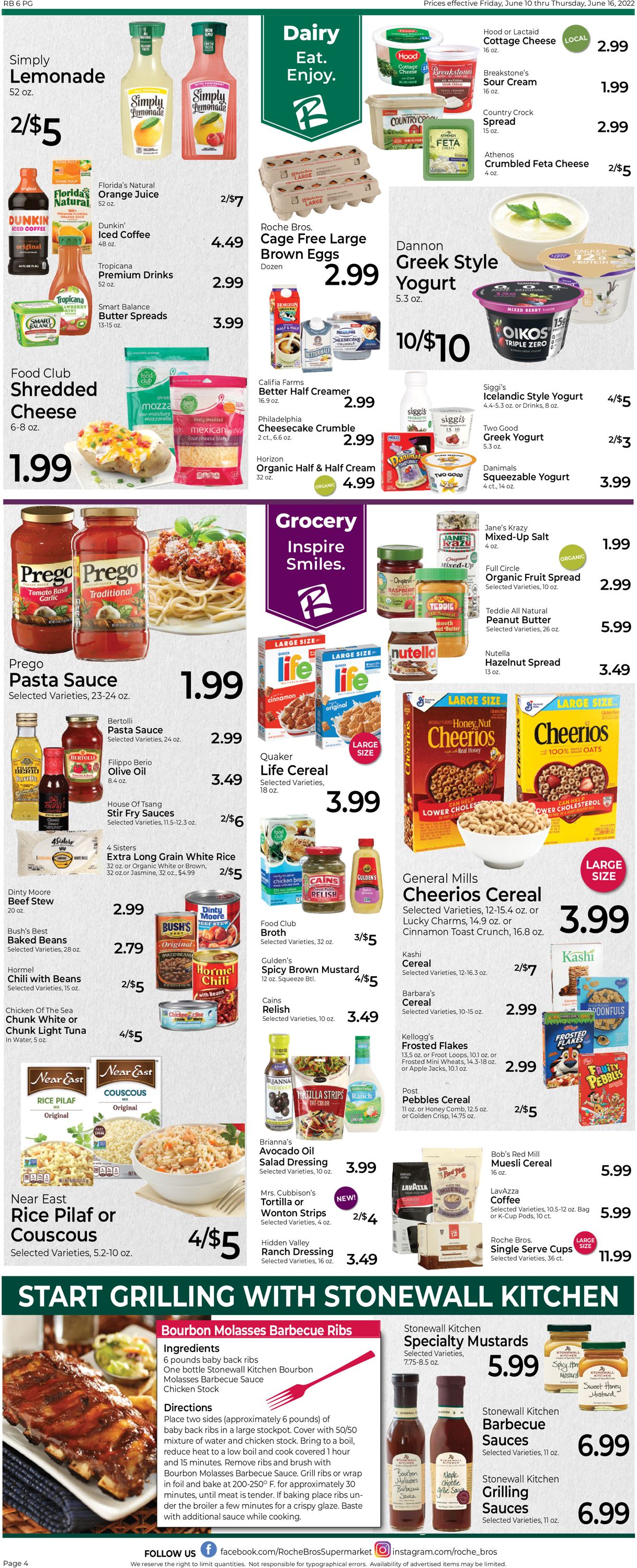 Roche Bros. Supermarkets Weekly Ad Circular - valid 06/10-06/16/2022 (Page 4)