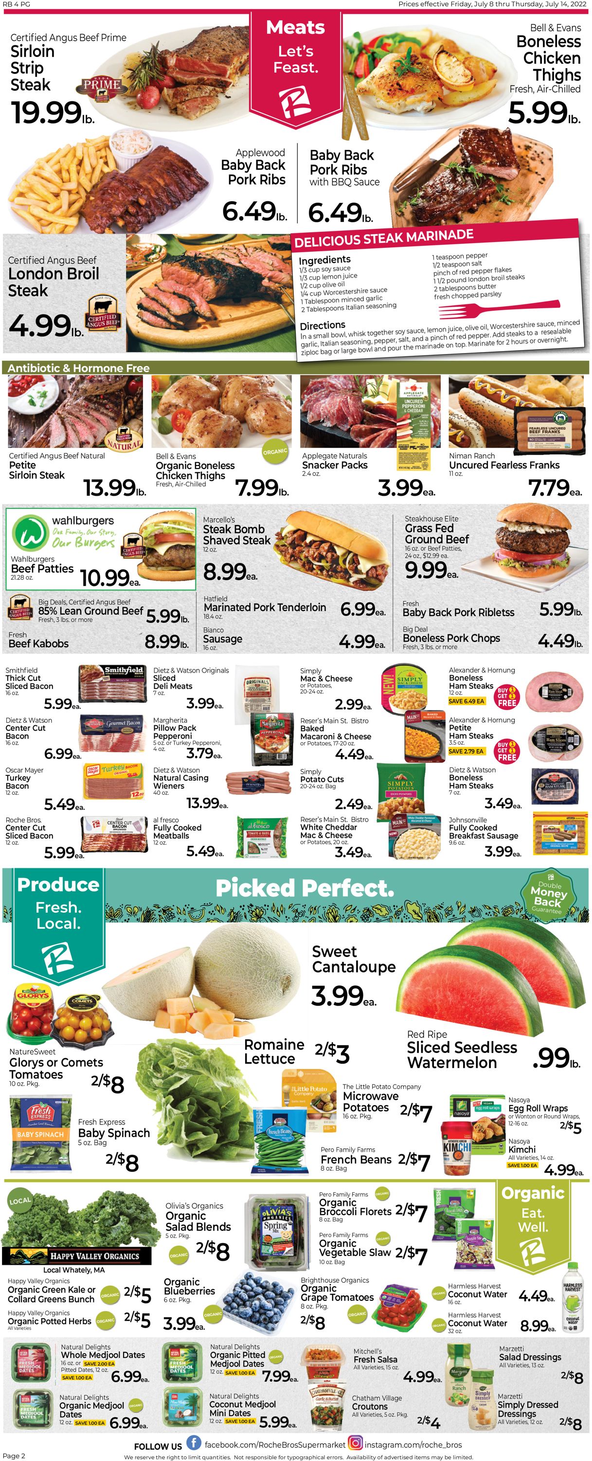 Roche Bros. Supermarkets Weekly Ad Circular - valid 07/08-07/14/2022 (Page 2)