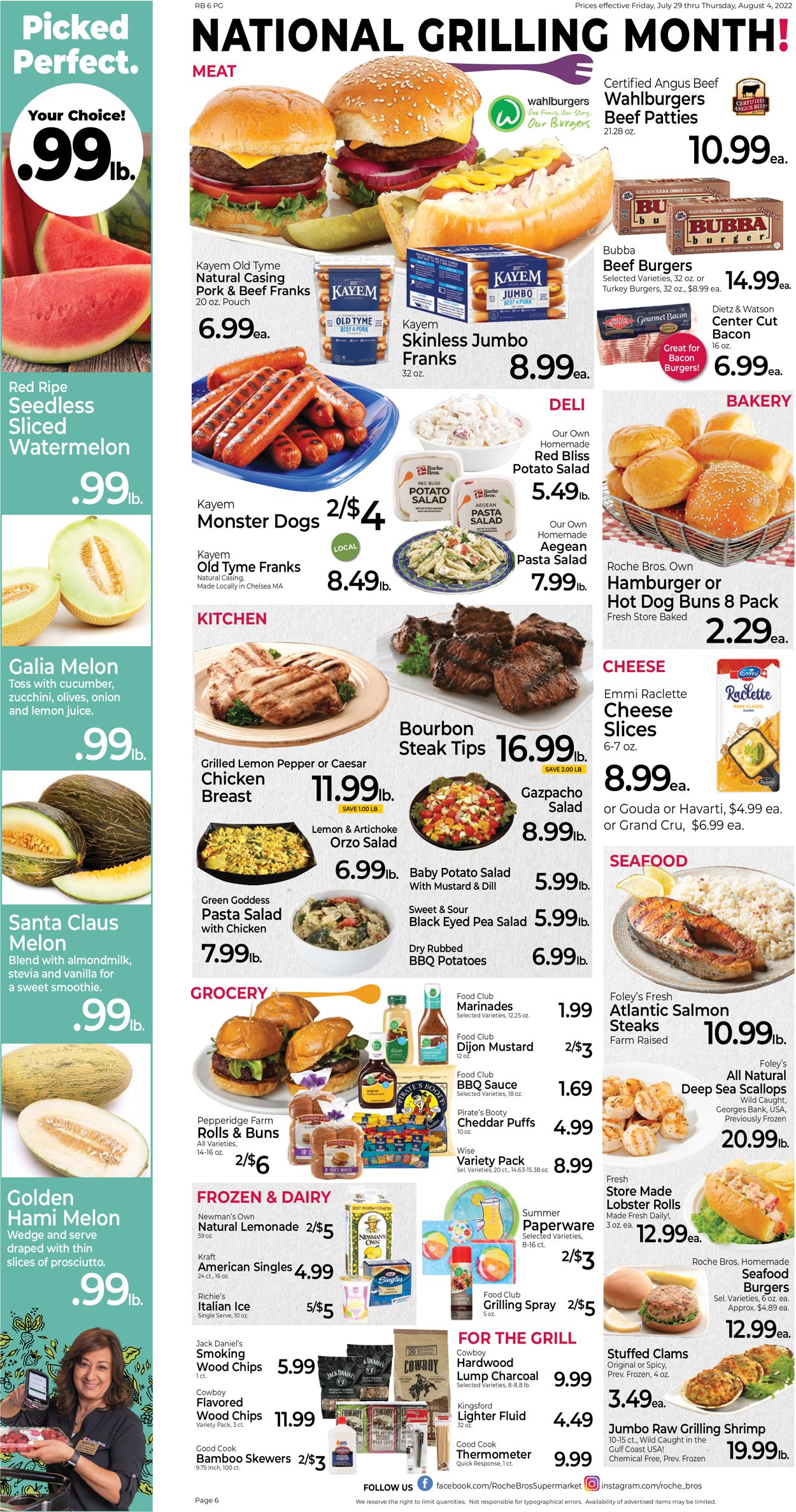 Roche Bros. Supermarkets Weekly Ad Circular - valid 07/29-08/04/2022 (Page 6)