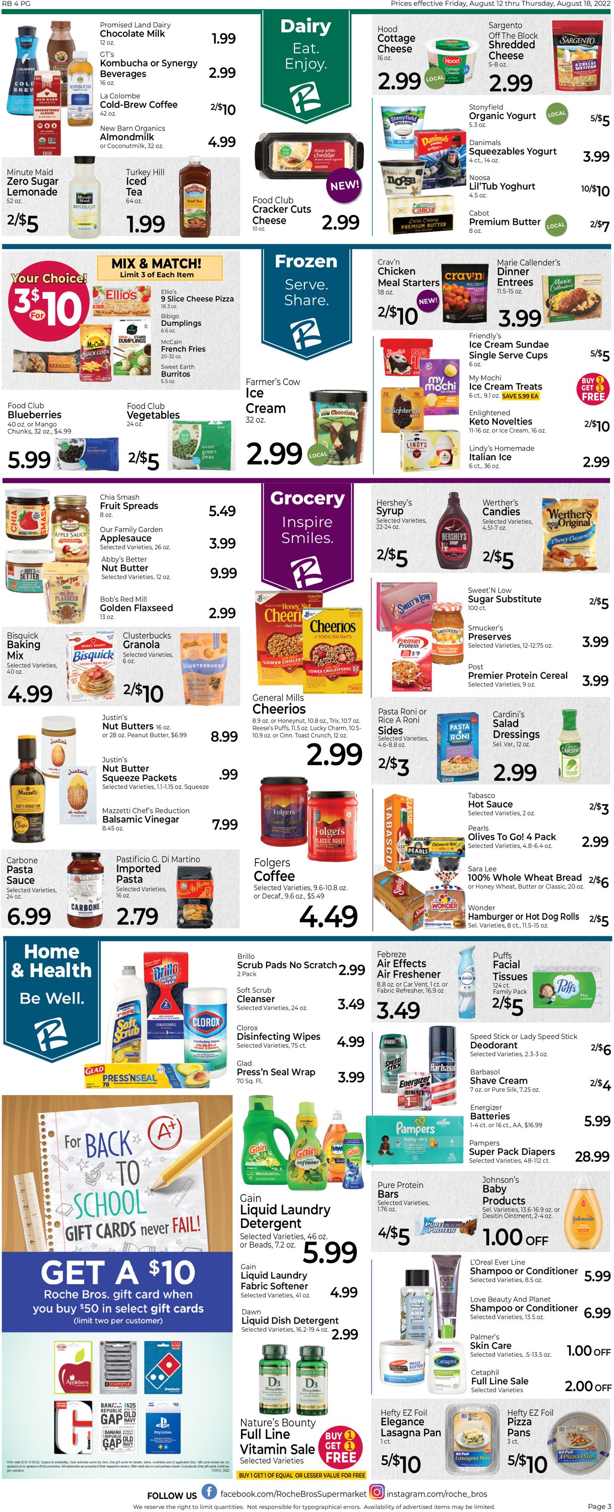 Roche Bros. Supermarkets Weekly Ad Circular - valid 08/12-08/18/2022 (Page 3)