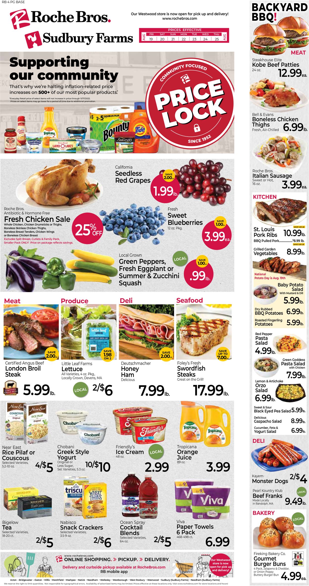 Roche Bros. Supermarkets Weekly Ad Circular - valid 08/19-08/25/2022