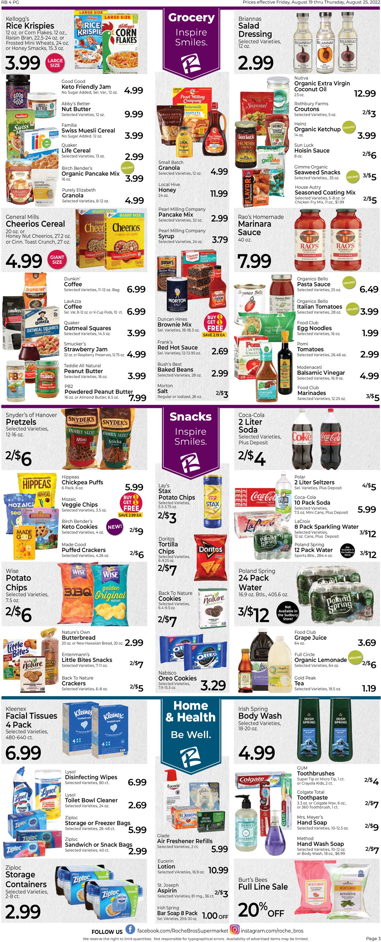 Roche Bros. Supermarkets Weekly Ad Circular - valid 08/19-08/25/2022 (Page 3)