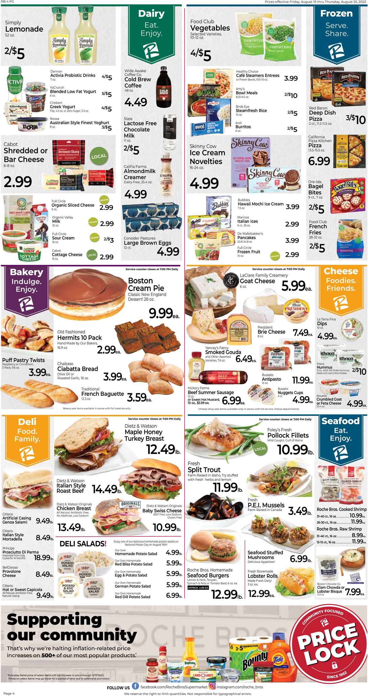 Roche Bros. Supermarkets Weekly Ad Circular - valid 08/19-08/25/2022 (Page 4)
