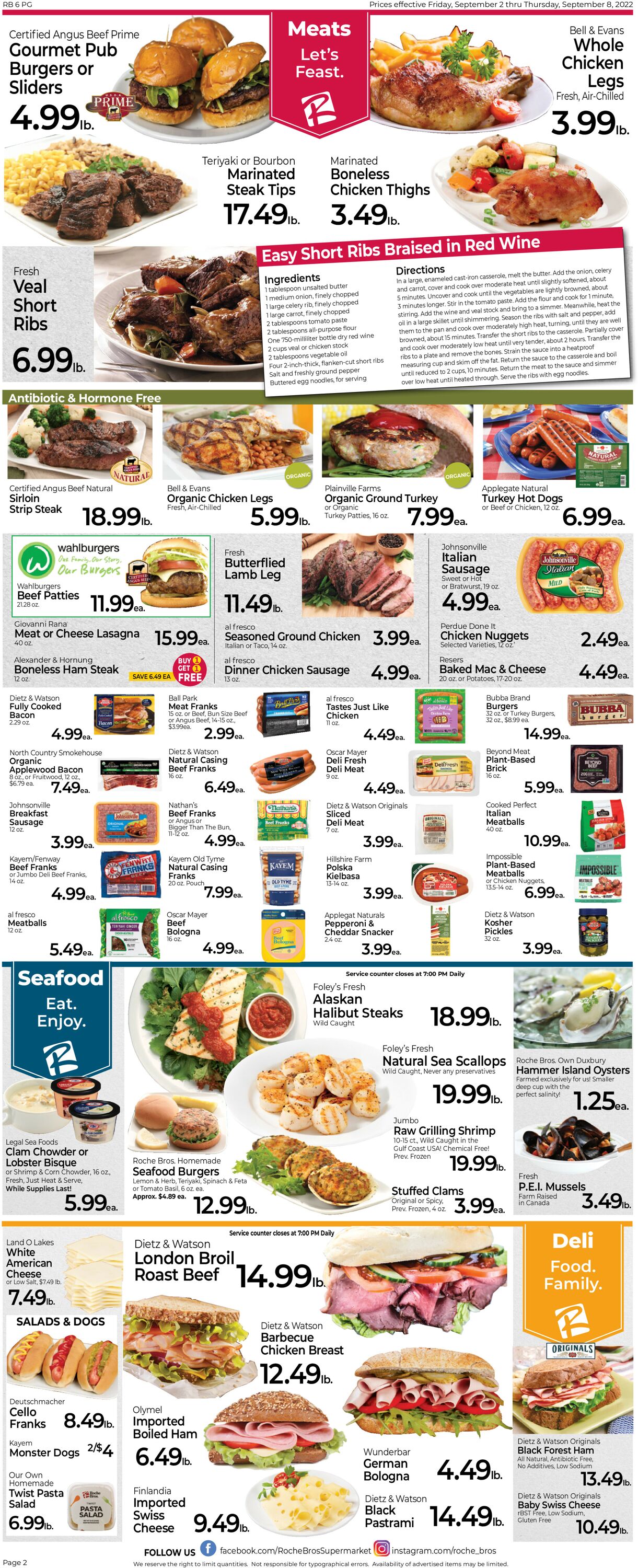 Roche Bros. Supermarkets Weekly Ad Circular - valid 09/02-09/08/2022 (Page 2)
