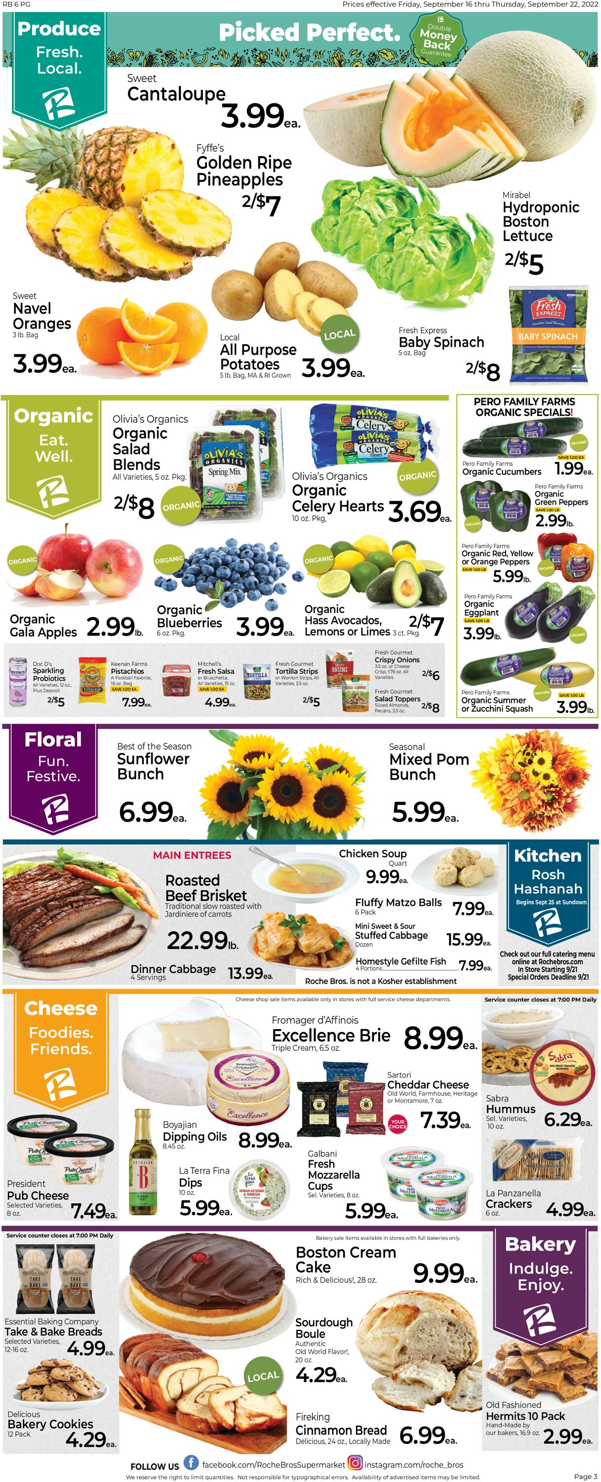 Roche Bros. Supermarkets Weekly Ad Circular - valid 09/16-09/22/2022 (Page 3)