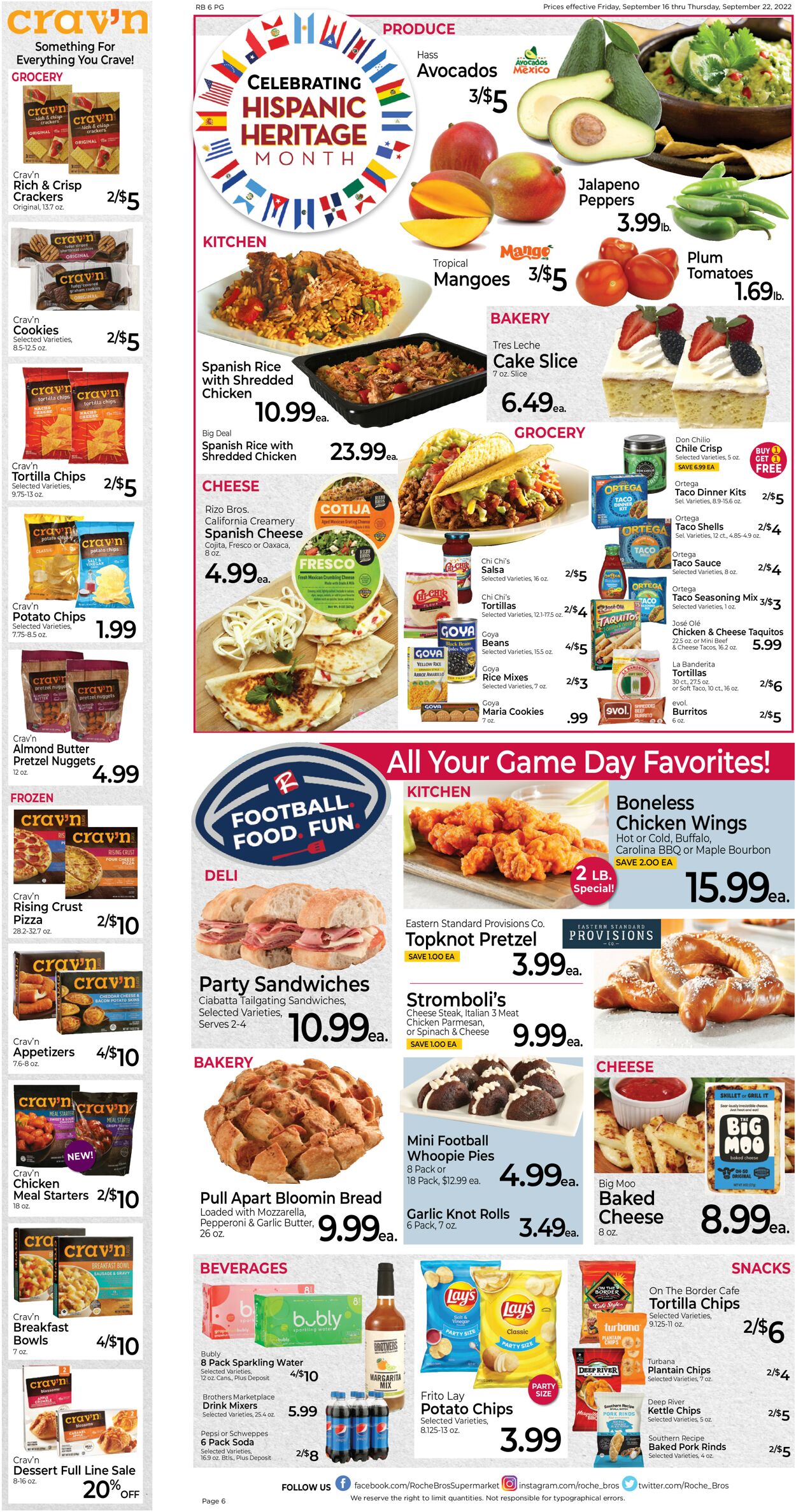 Roche Bros. Supermarkets Weekly Ad Circular - valid 09/16-09/22/2022 (Page 6)