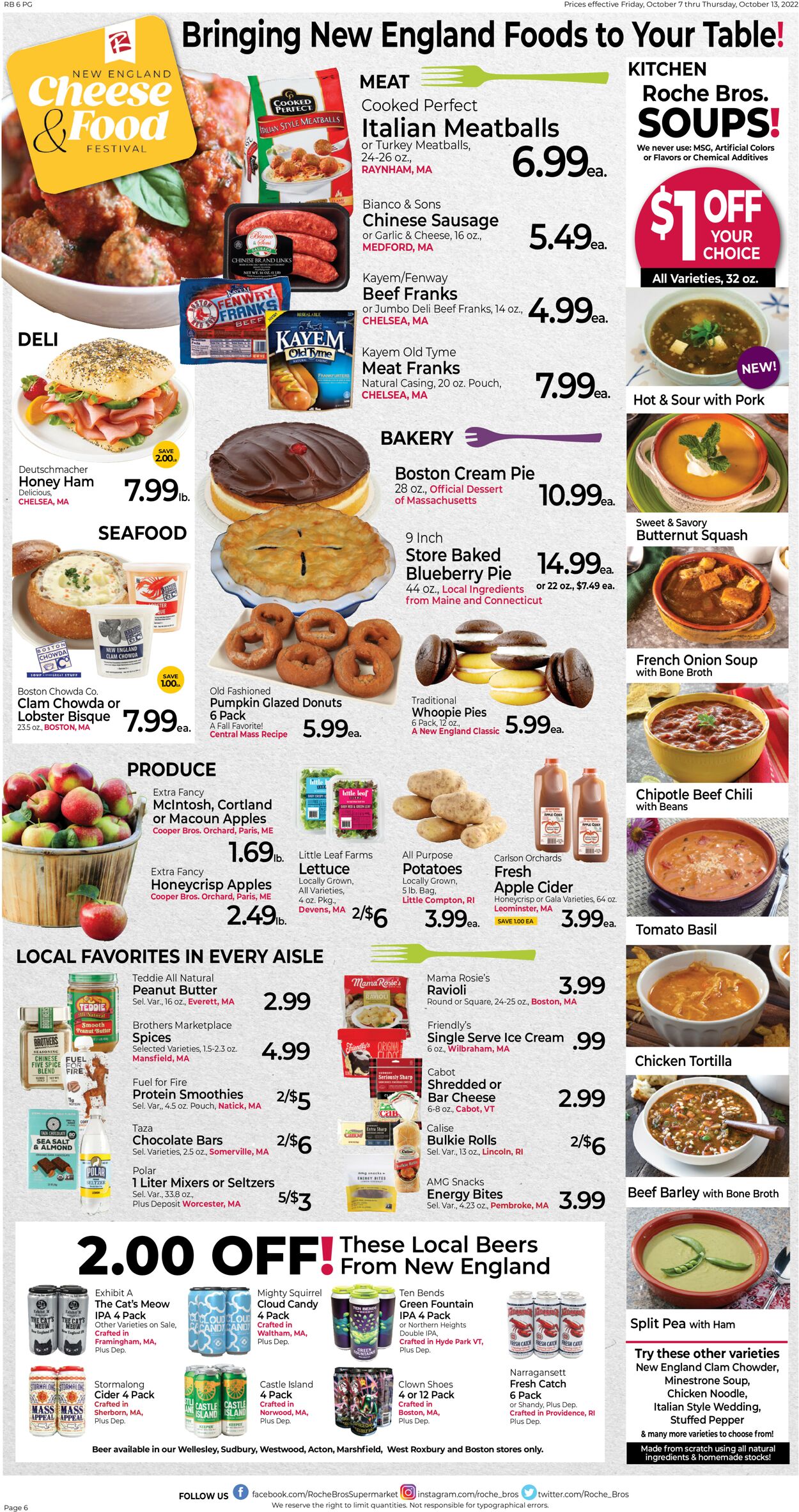 Roche Bros. Supermarkets Weekly Ad Circular - valid 10/07-10/13/2022 (Page 6)