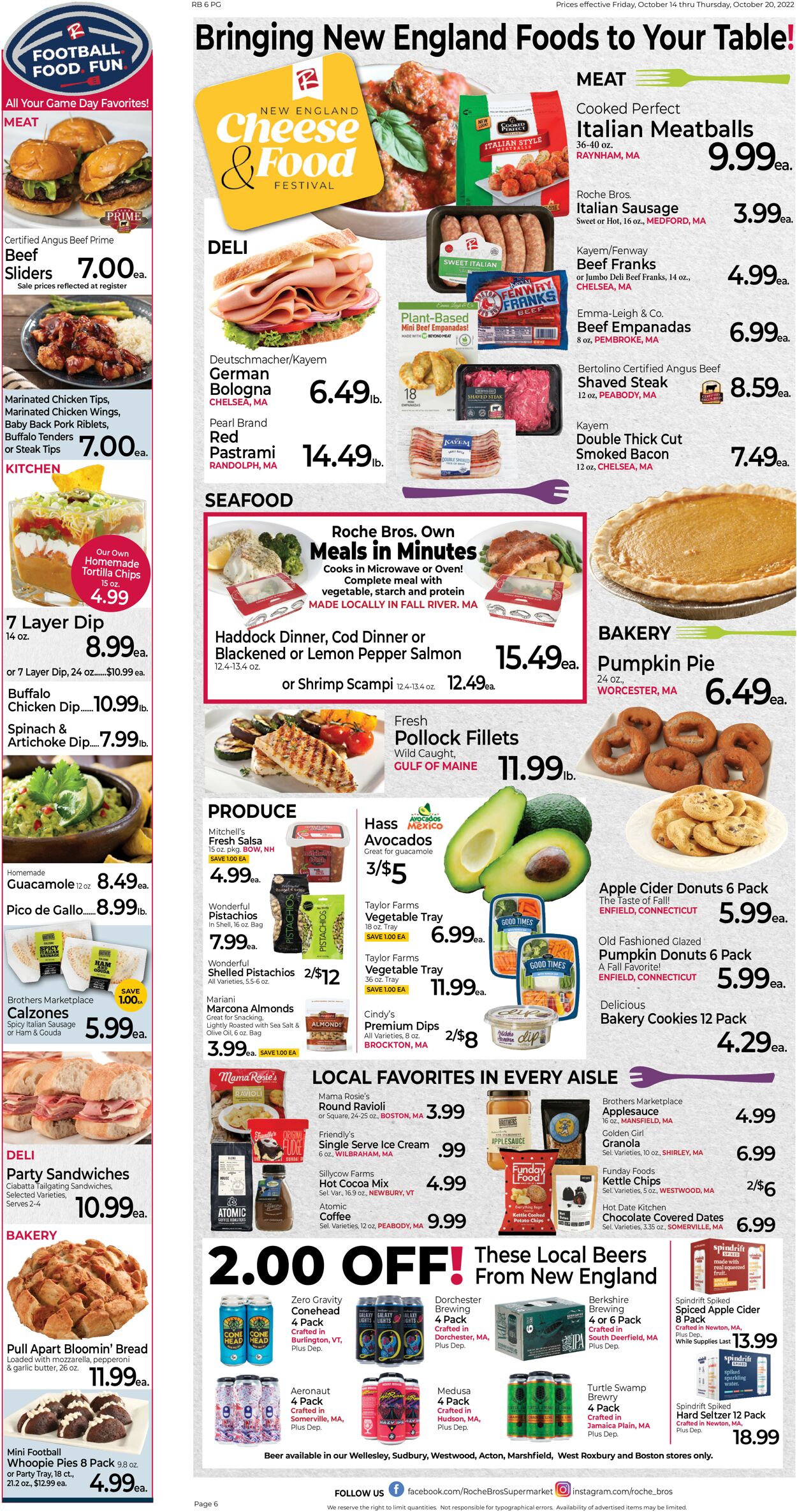 Roche Bros. Supermarkets Weekly Ad Circular - valid 10/14-10/20/2022 (Page 6)
