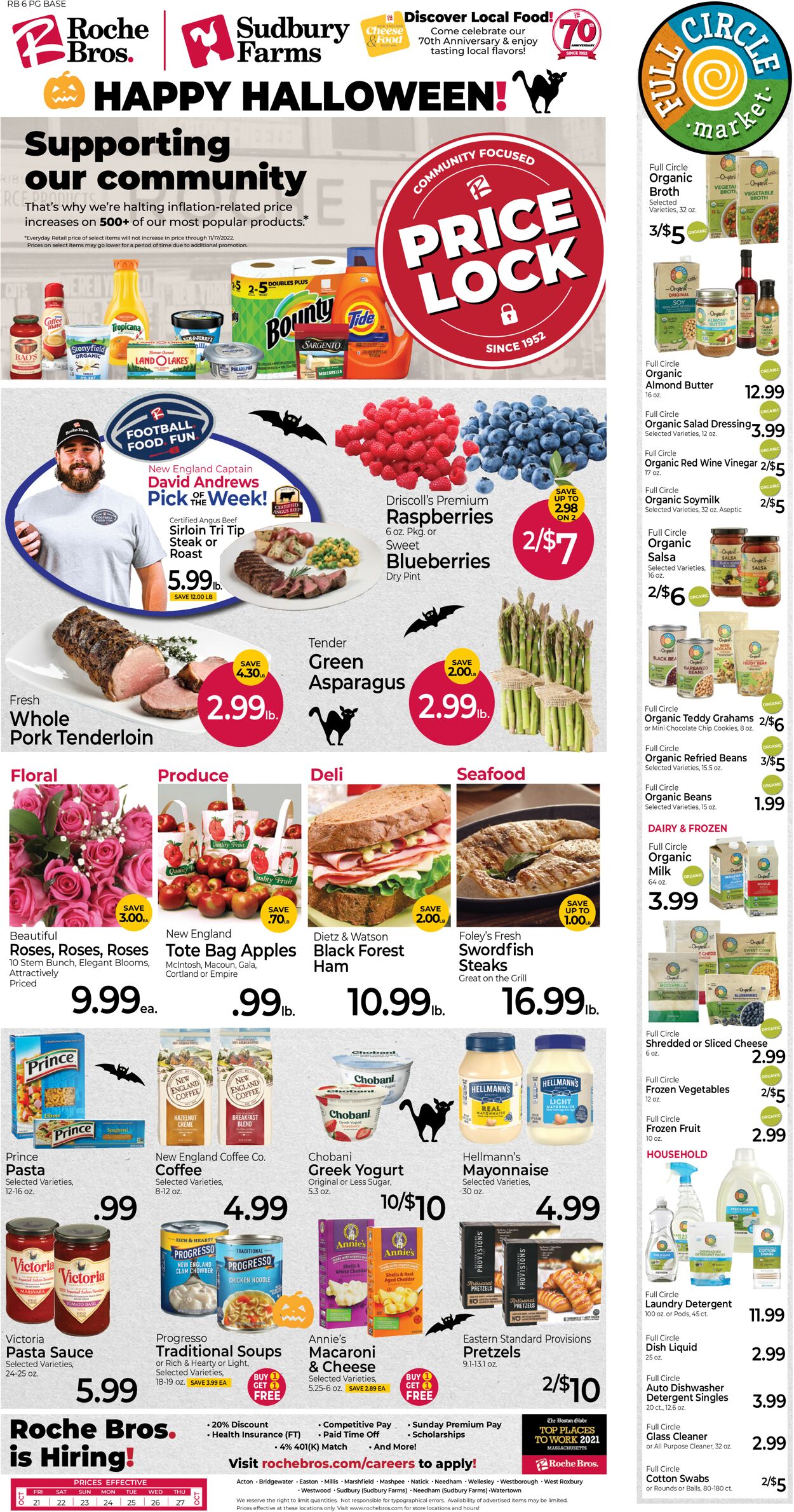 Roche Bros. Supermarkets Weekly Ad Circular - valid 10/21-10/27/2022