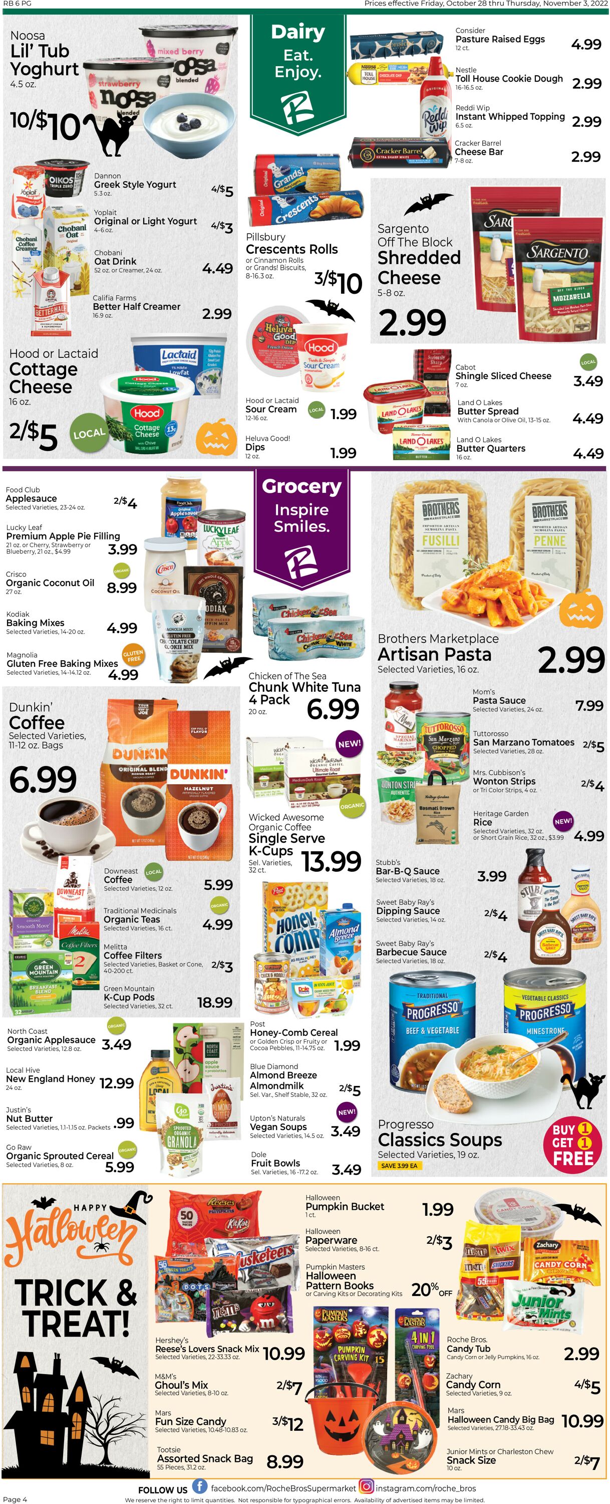 Roche Bros. Supermarkets Weekly Ad Circular - valid 10/28-11/03/2022 (Page 4)