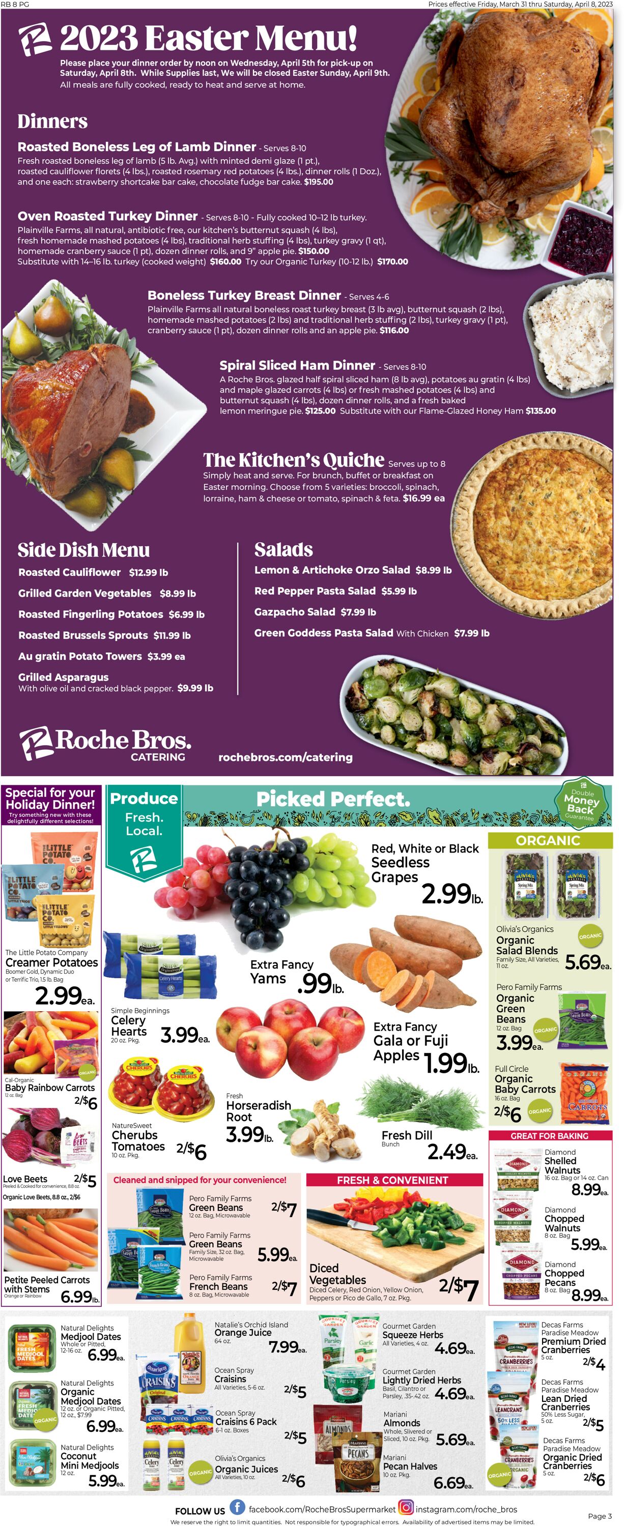 Roche Bros. Supermarkets Weekly Ad Circular - valid 03/31-04/08/2023 (Page 3)
