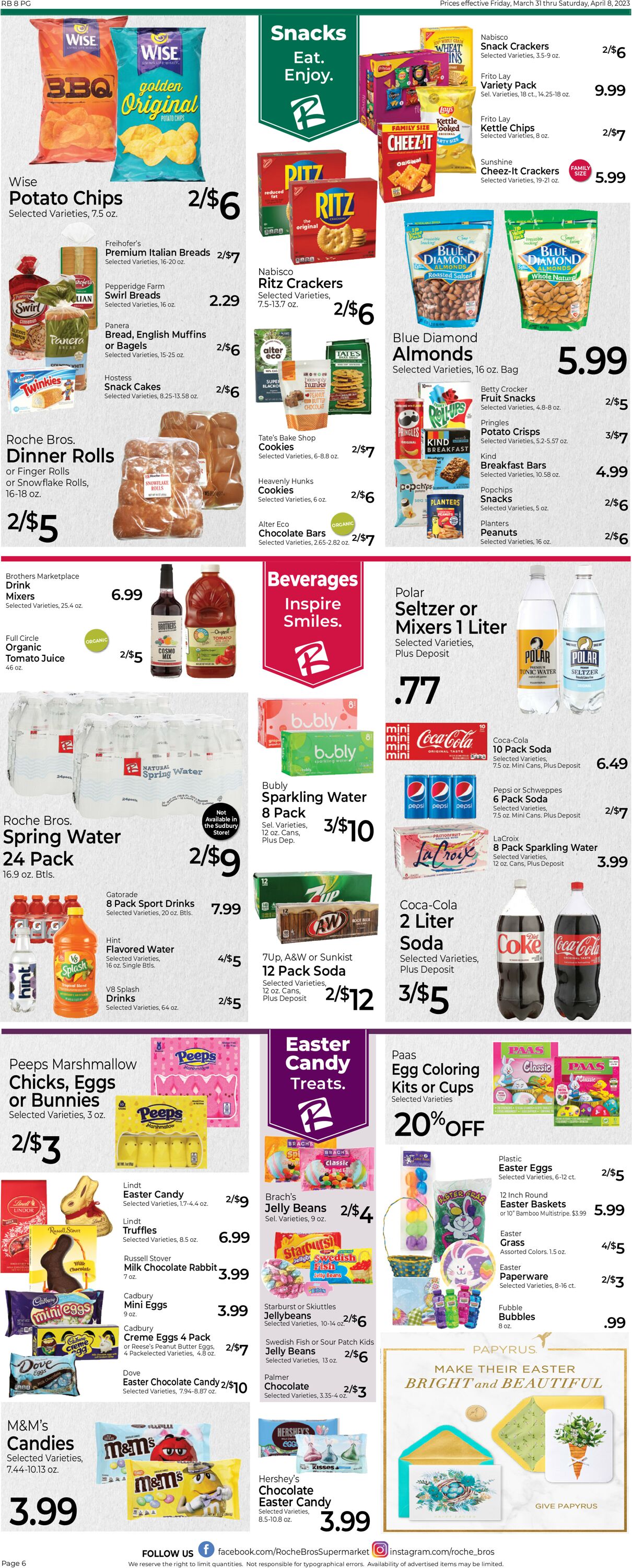 Roche Bros. Supermarkets Weekly Ad Circular - valid 03/31-04/08/2023 (Page 6)