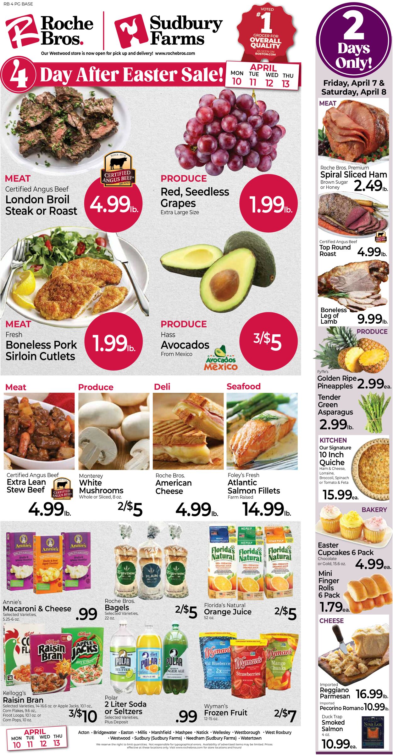 Roche Bros. Supermarkets Weekly Ad Circular - valid 04/10-04/17/2023