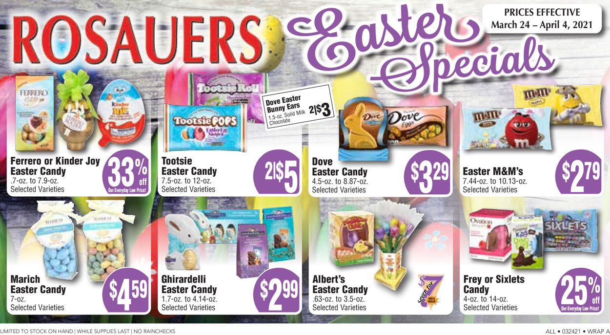 Rosauers - Easter 2021 Weekly Ad Circular - valid 03/24-04/04/2021