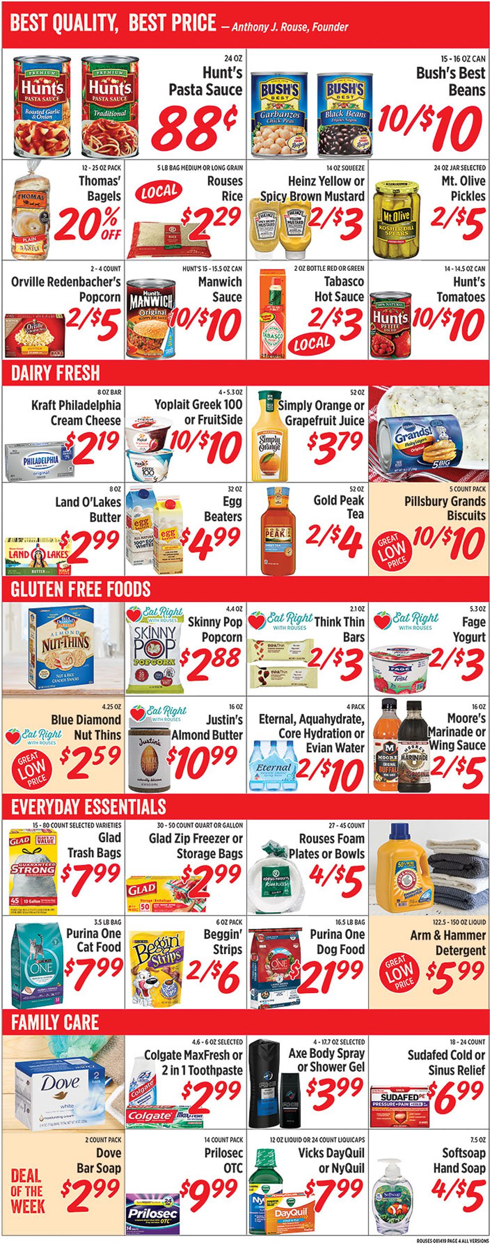 Rouses Weekly Ad Circular - valid 08/14-08/21/2019 (Page 4)