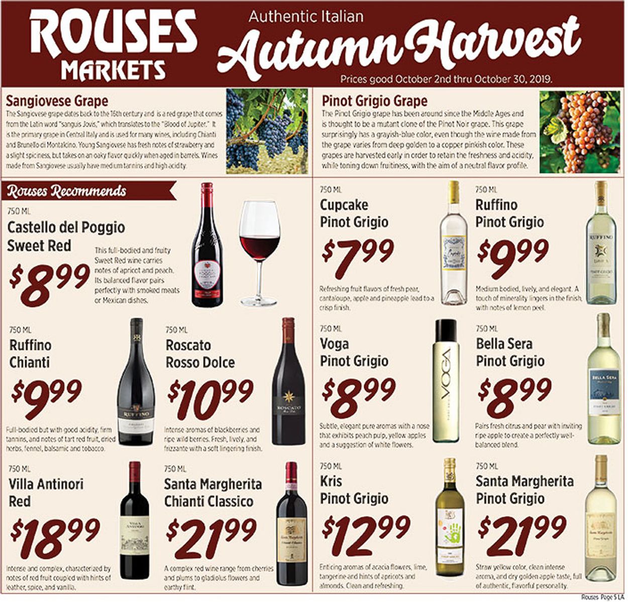 Rouses Weekly Ad Circular - valid 10/02-10/30/2019 (Page 5)