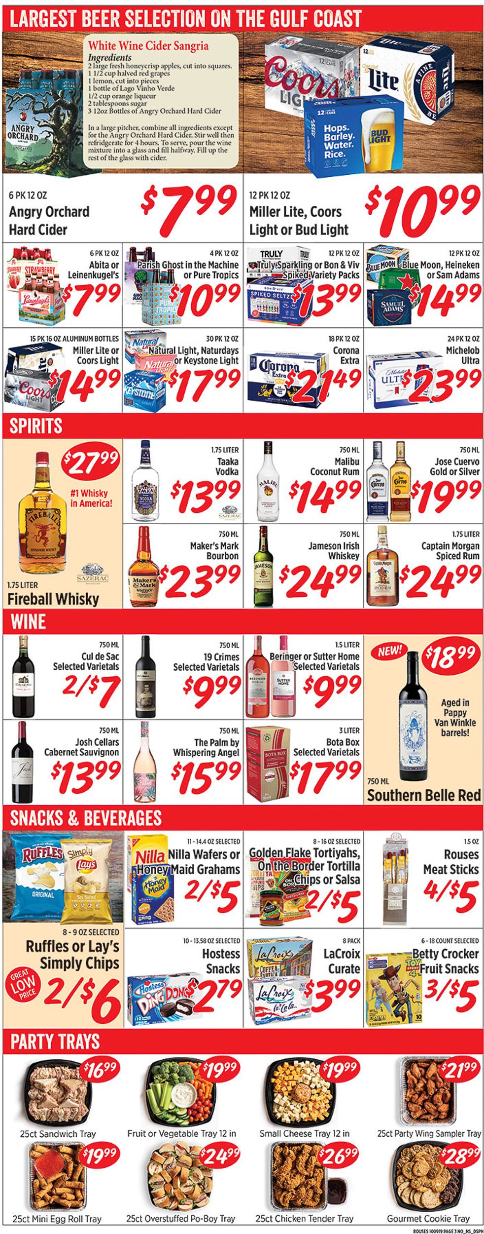 Rouses Weekly Ad Circular - valid 10/09-10/16/2019 (Page 3)