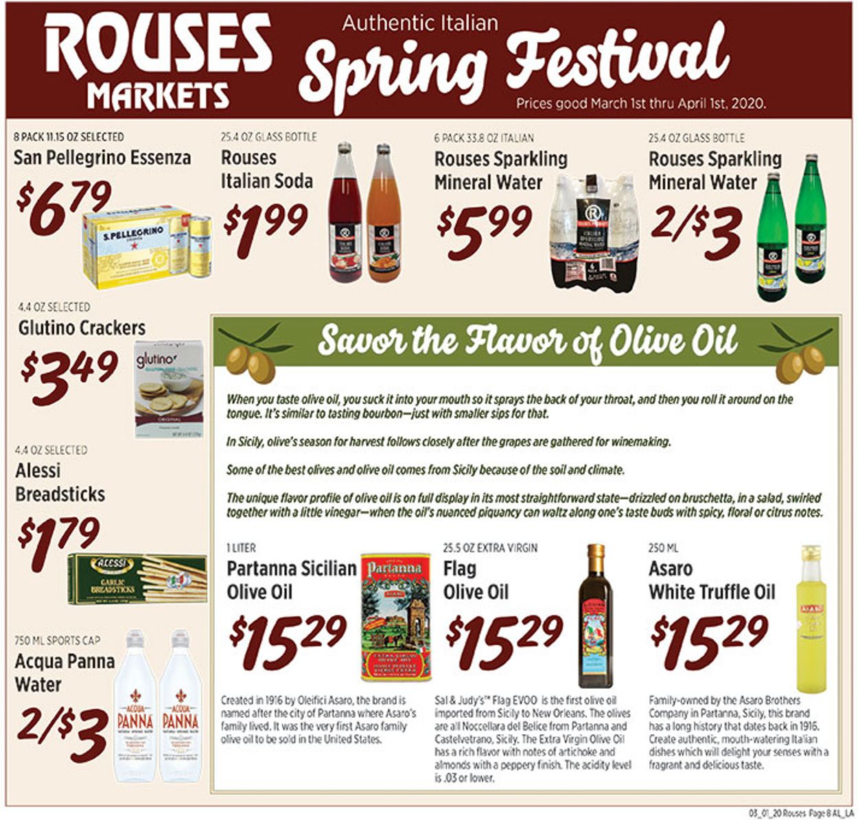 Rouses Weekly Ad Circular - valid 03/01-04/01/2020 (Page 8)