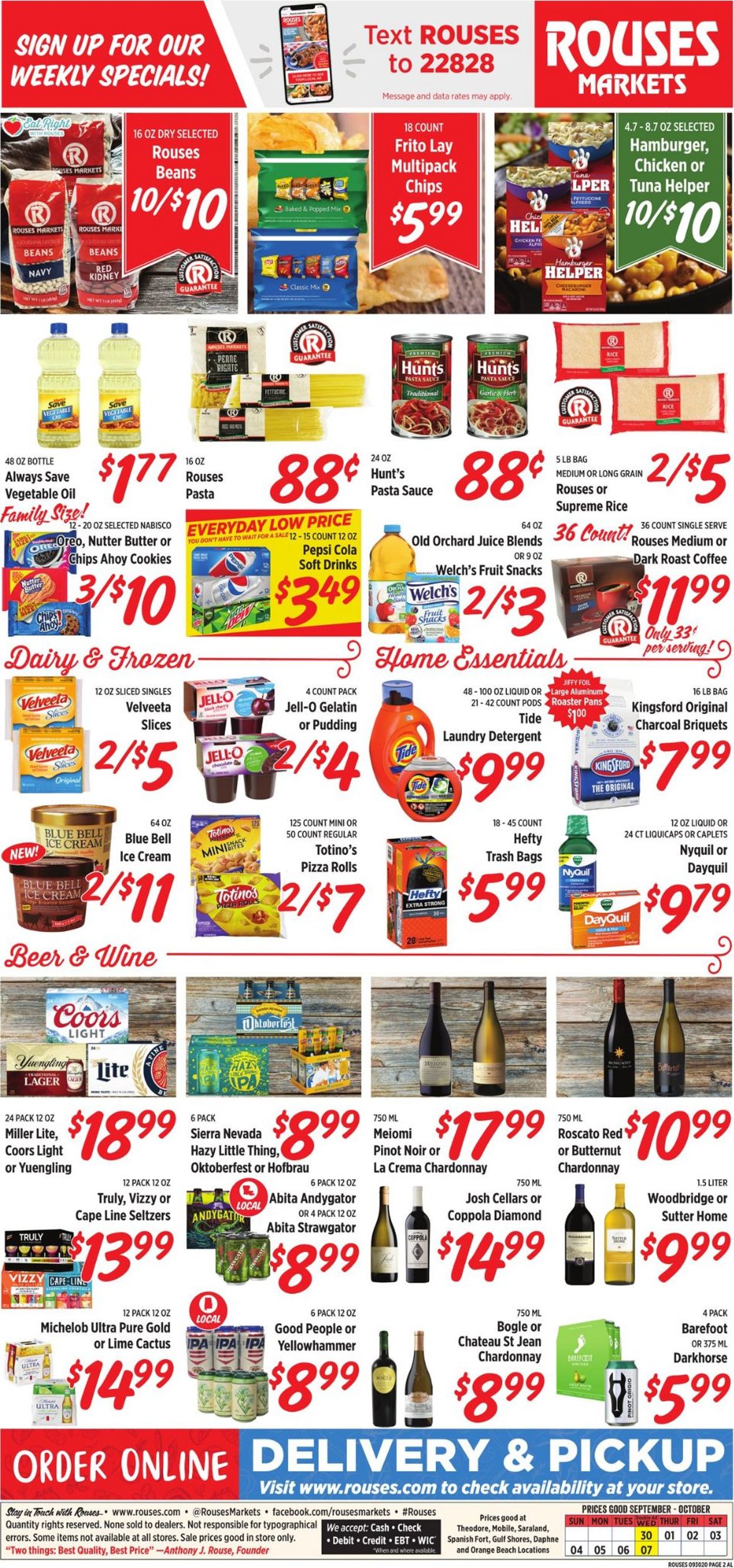 Rouses Weekly Ad Circular - valid 09/30-10/07/2020 (Page 2)