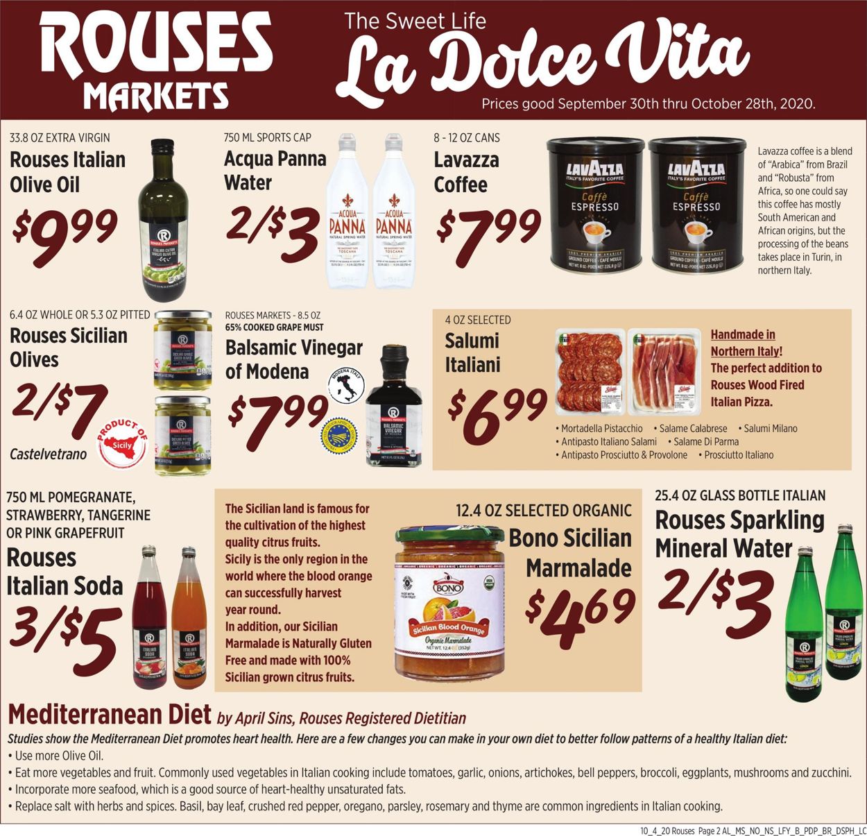 Rouses Weekly Ad Circular - valid 09/30-10/28/2020 (Page 2)