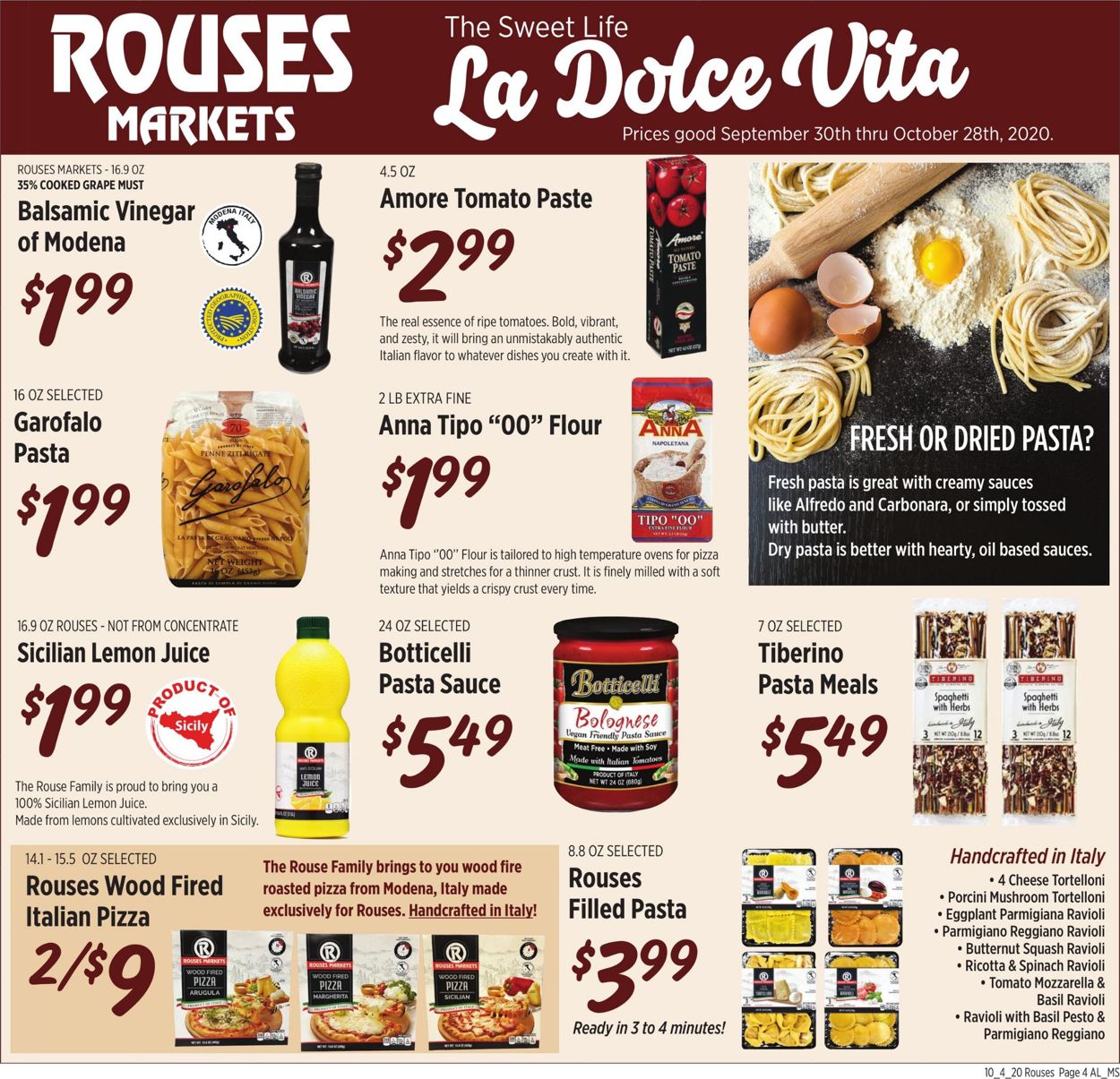 Rouses Weekly Ad Circular - valid 09/30-10/28/2020 (Page 4)
