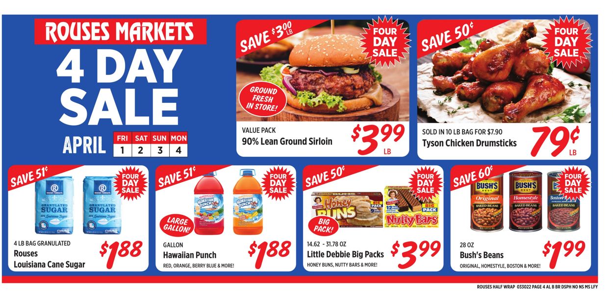 Rouses Weekly Ad Circular - valid 03/30-04/06/2022 (Page 4)