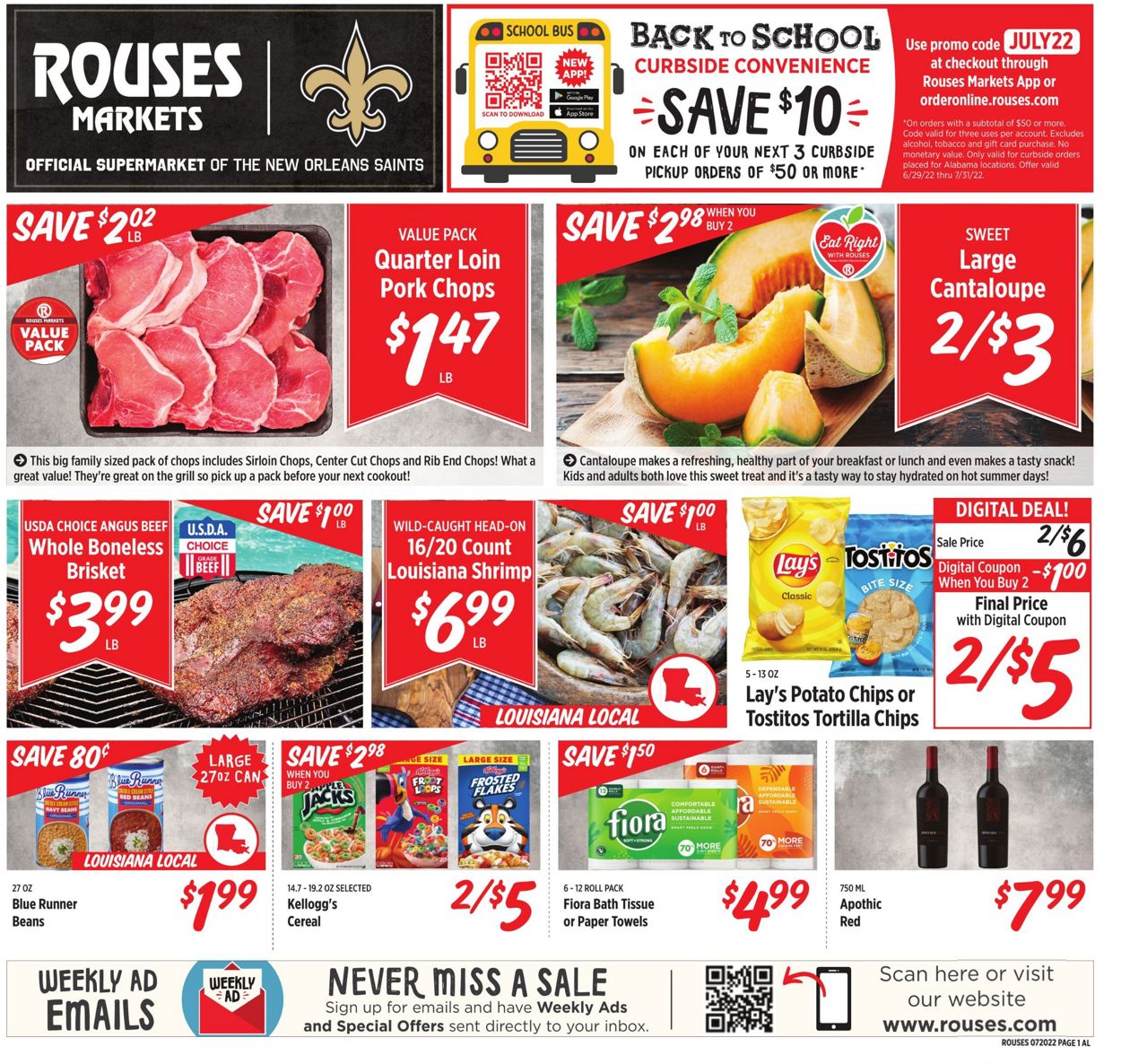 Rouses Weekly Ad Circular - valid 07/20-07/27/2022