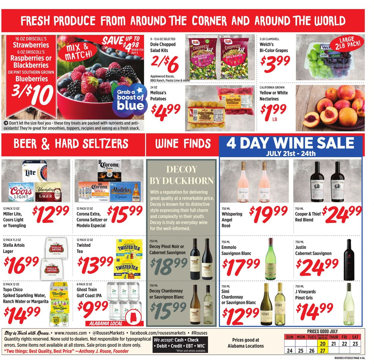 Rouses Weekly Ad Circular - valid 07/20-07/27/2022 (Page 4)