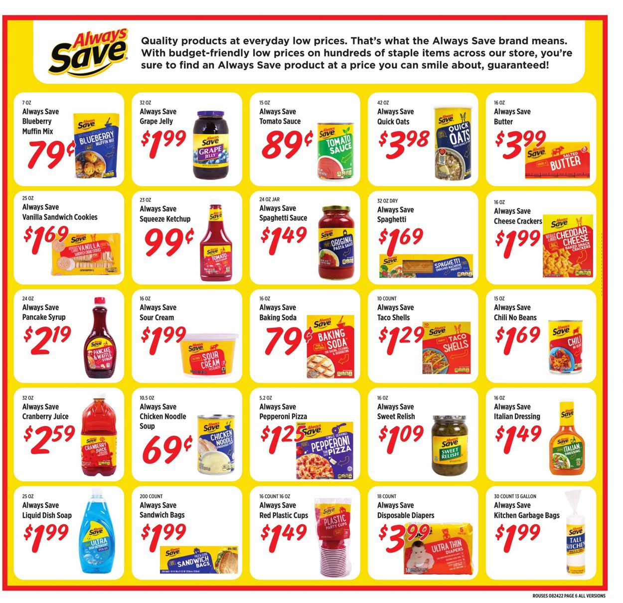 Rouses Weekly Ad Circular - valid 08/24-08/31/2022 (Page 6)