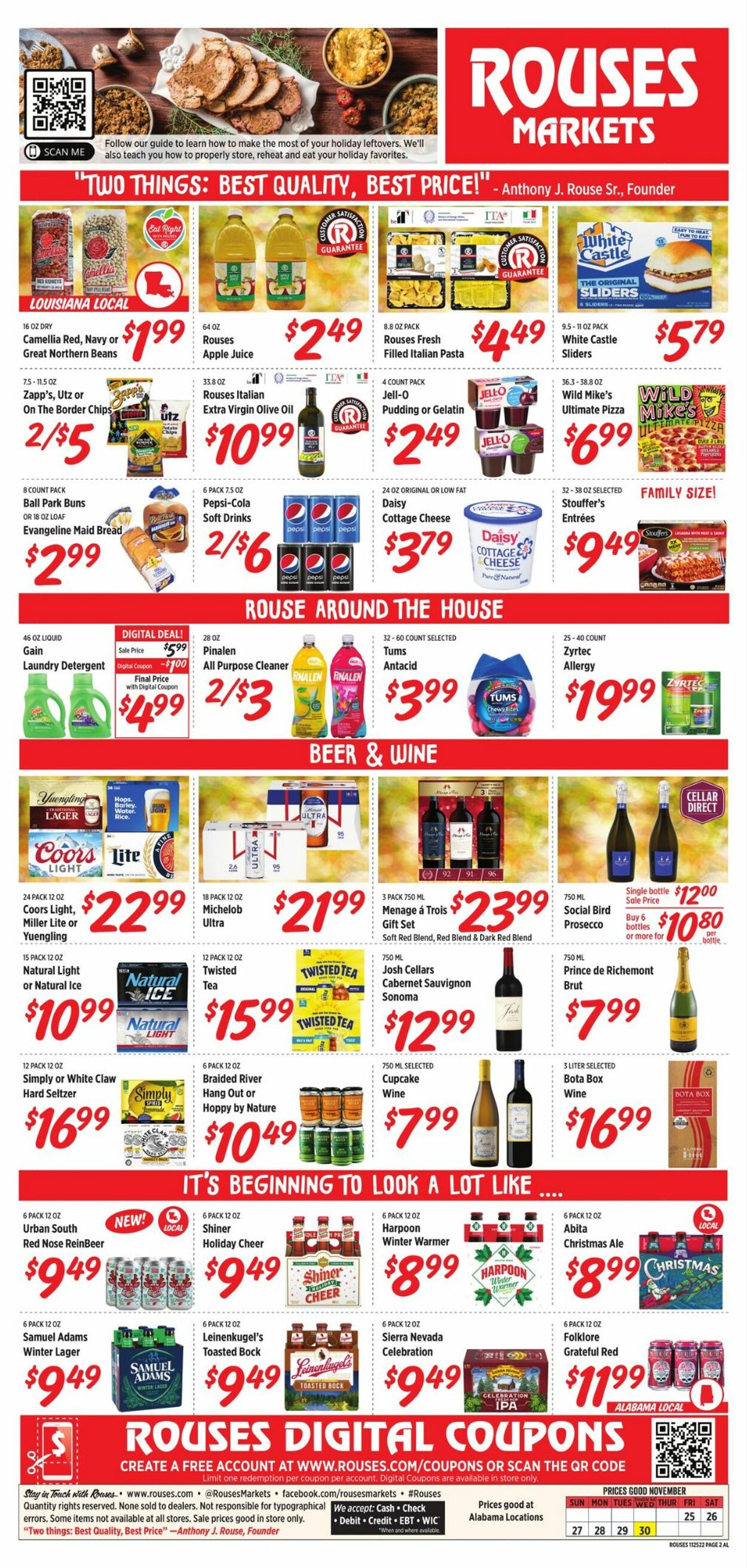 Rouses Weekly Ad Circular - valid 11/25-11/30/2022 (Page 2)