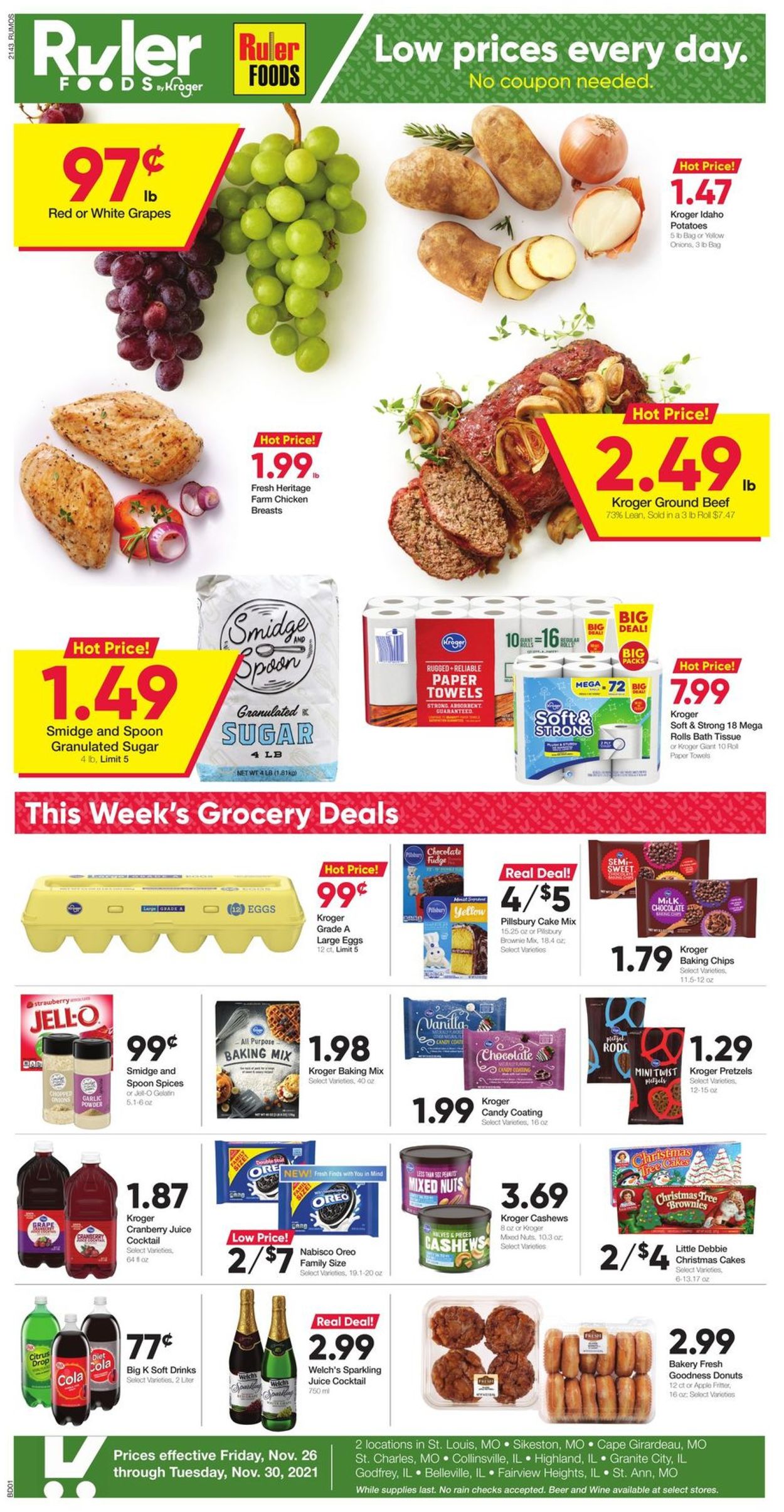 Ruler Foods HOLIDAY 2021 Weekly Ad Circular - valid 11/26-11/30/2021