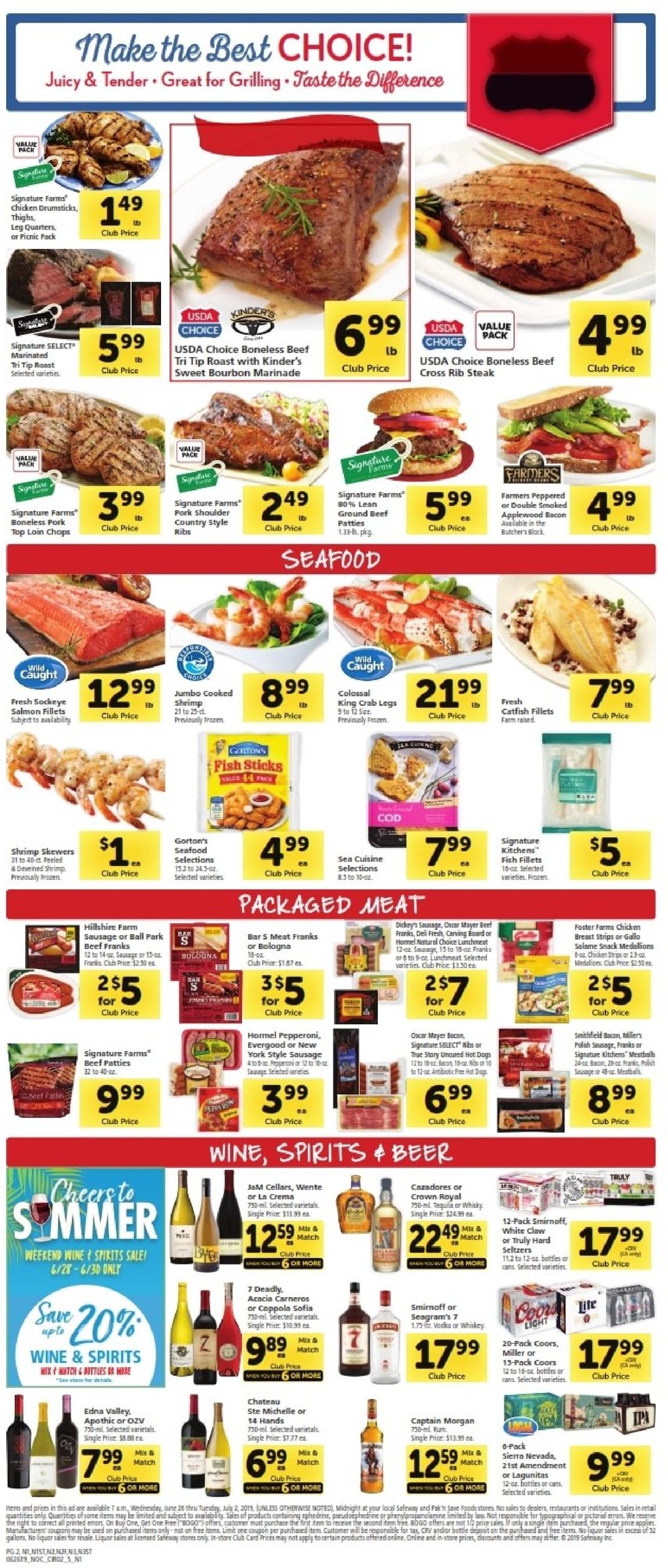 Safeway Weekly Ad Circular - valid 06/26-07/02/2019 (Page 2)