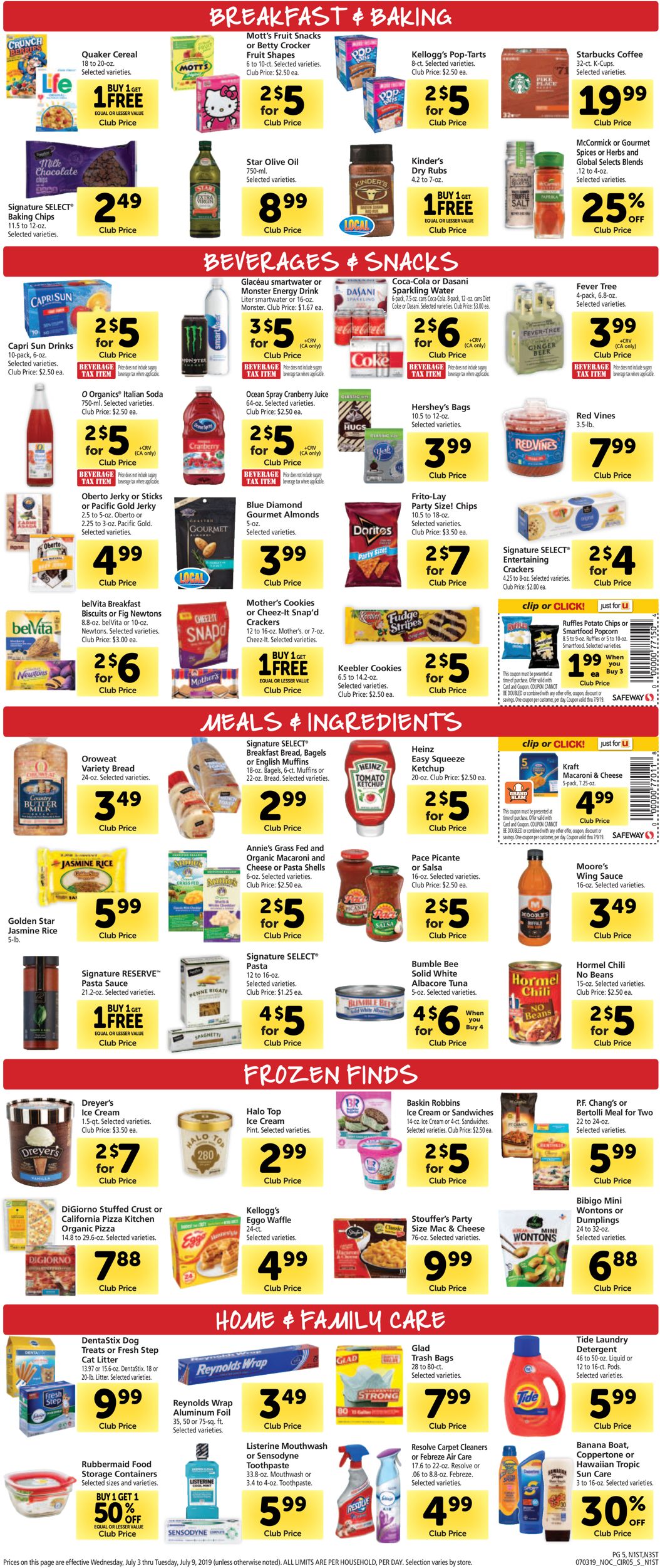 Safeway Weekly Ad Circular - valid 07/03-07/09/2019 (Page 7)